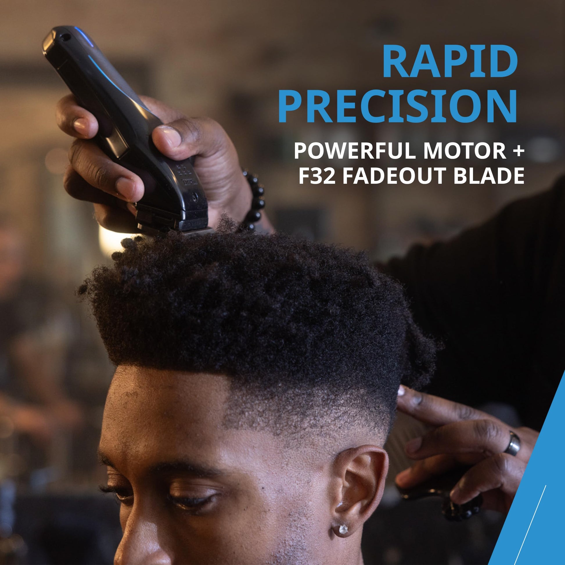 Black Wahl Professional 5-Star Vapor Clipper with F32 Fadeout Adjustable Balding Blade, Adaptable Speed Control, Cord/Cordless