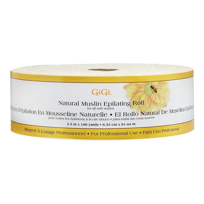 Lavender GiGi Natural Muslin Epilating Roll 100 Yards