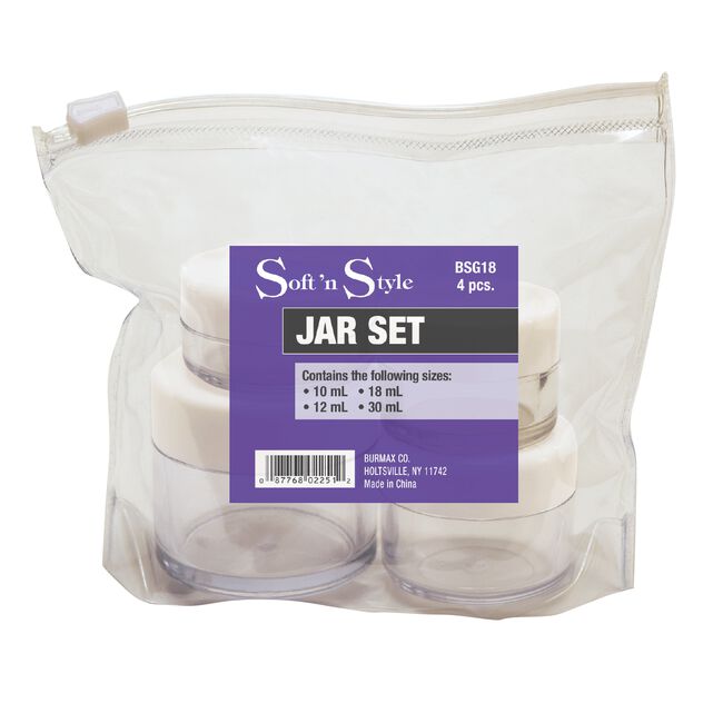 White Smoke Burmax Company Inc Soft 'n Style Travel Jar Set 4 piece