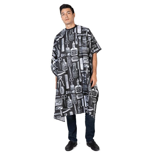 White Smoke Betty Dain Betty Dain Vintage Barber Cloth - Black
