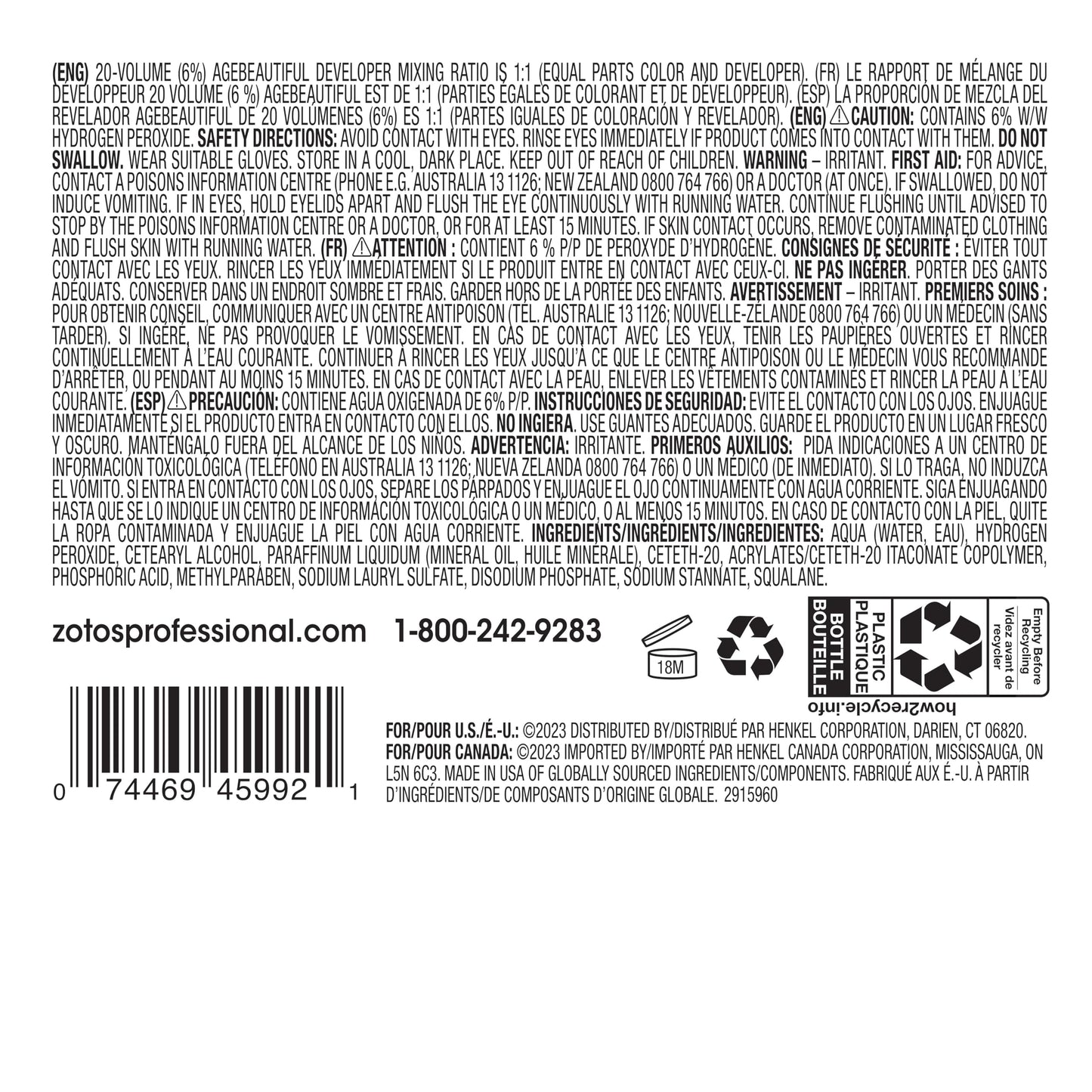 Gray AGE beautiful 20 Volume Gentle Creme Hair Developer | For Permanent Hair Color Dyes, Toners, Lighteners | Professional Salon Coloring | Long Lasting Haircolor | 4 Fl Oz