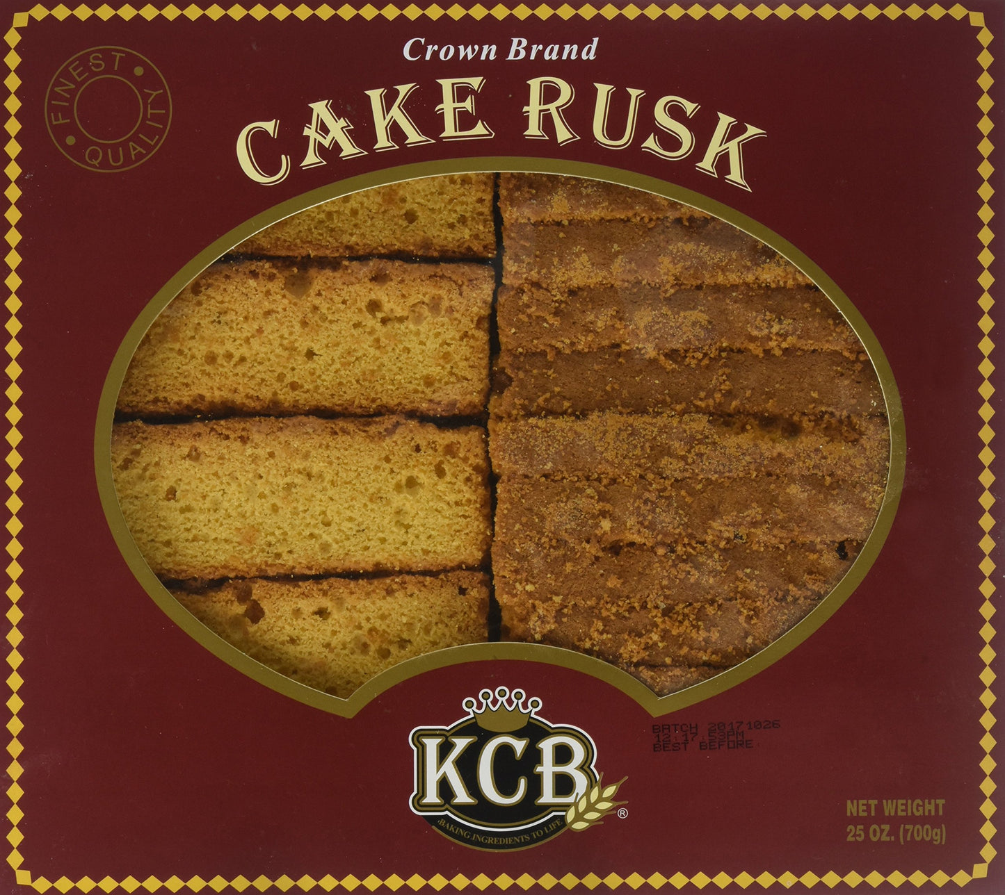 Dark Red KCB - Crown Cake Rusk, 25 Ounce