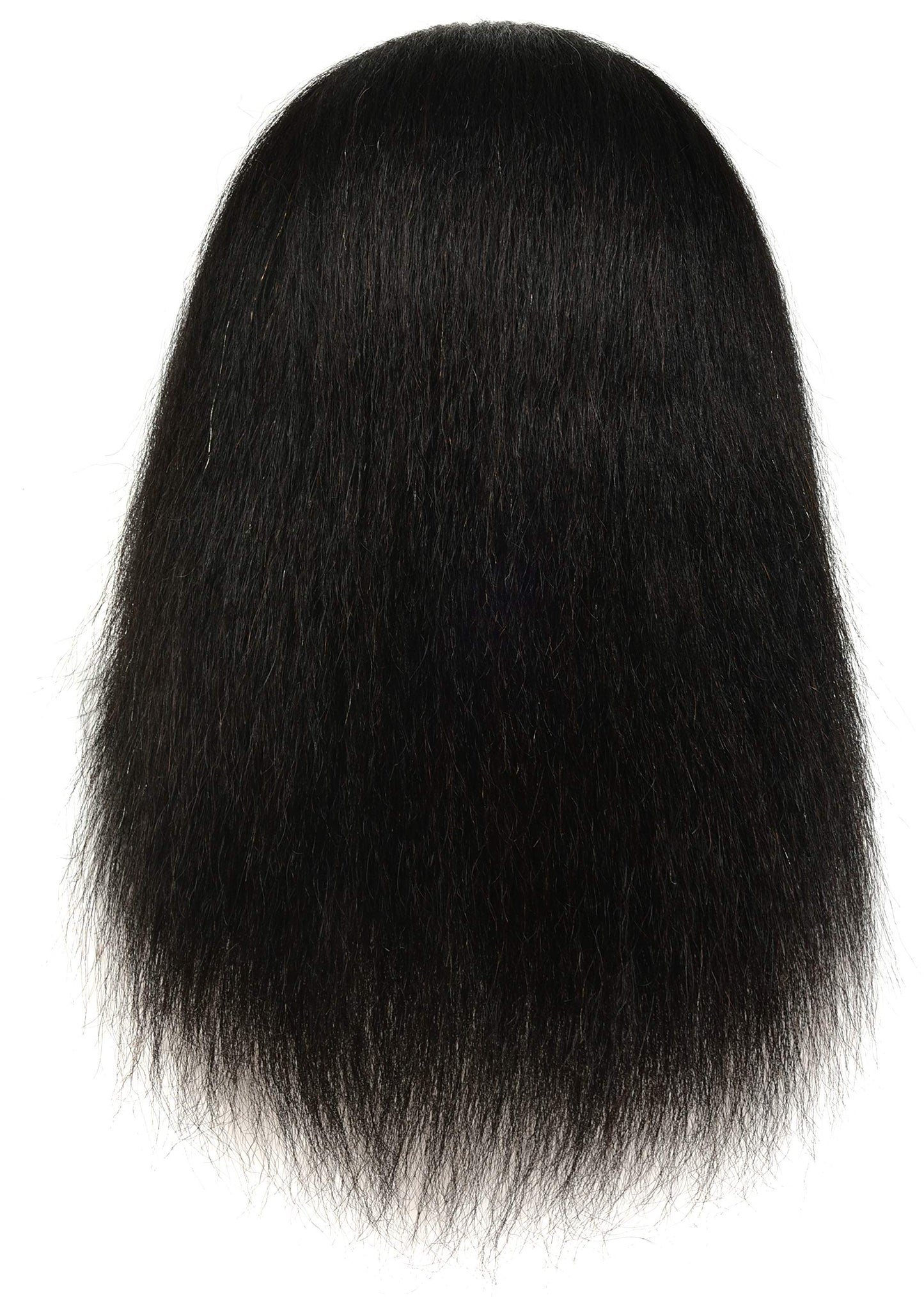 Black FUTAI African American Mannequin Head 100% Real Human Hair Manikin Doll Style Head for Practice Braiding Styling Cosmetology Training with Stand