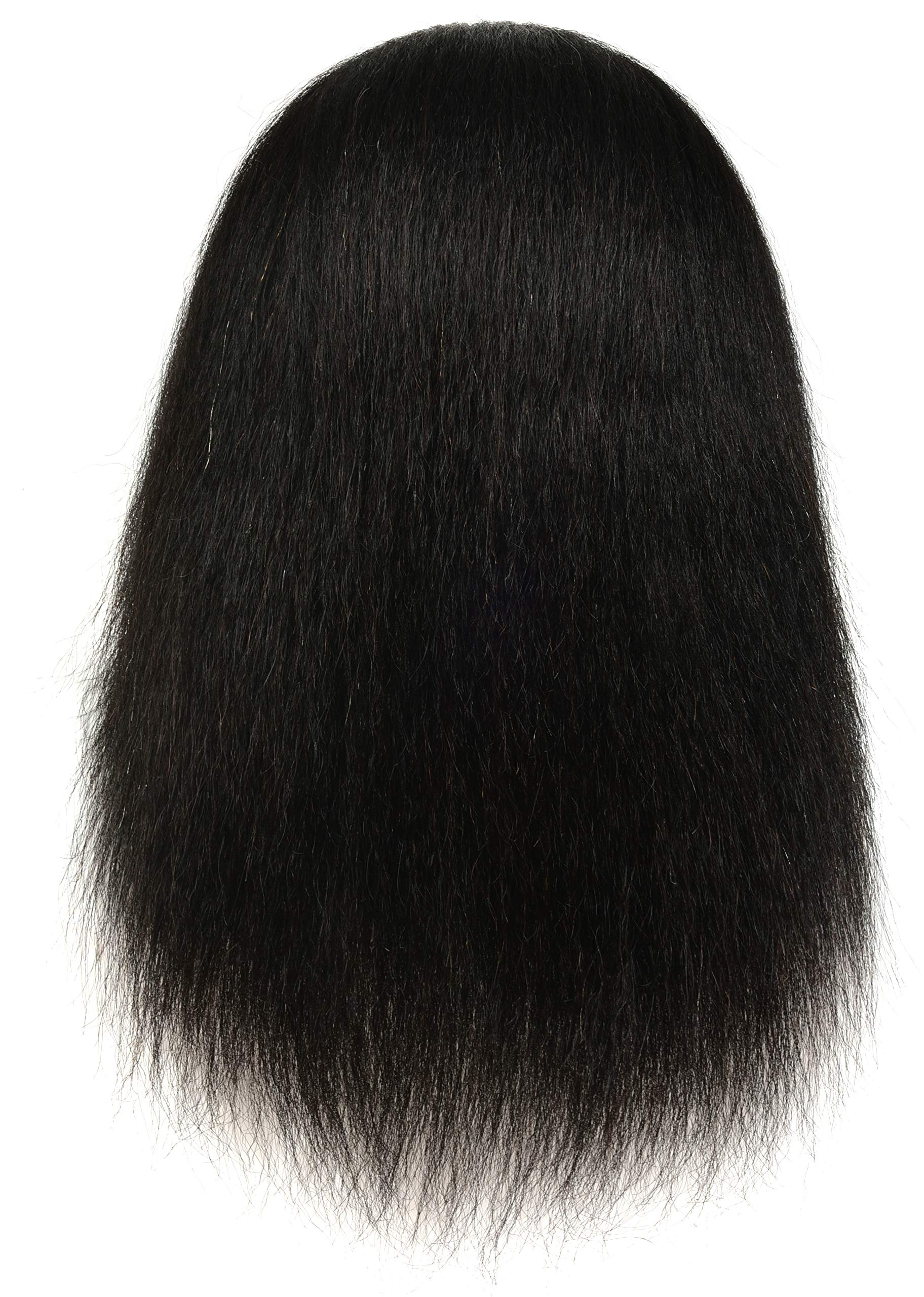 Black FUTAI African American Mannequin Head 100% Real Human Hair Manikin Doll Style Head for Practice Braiding Styling Cosmetology Training with Stand