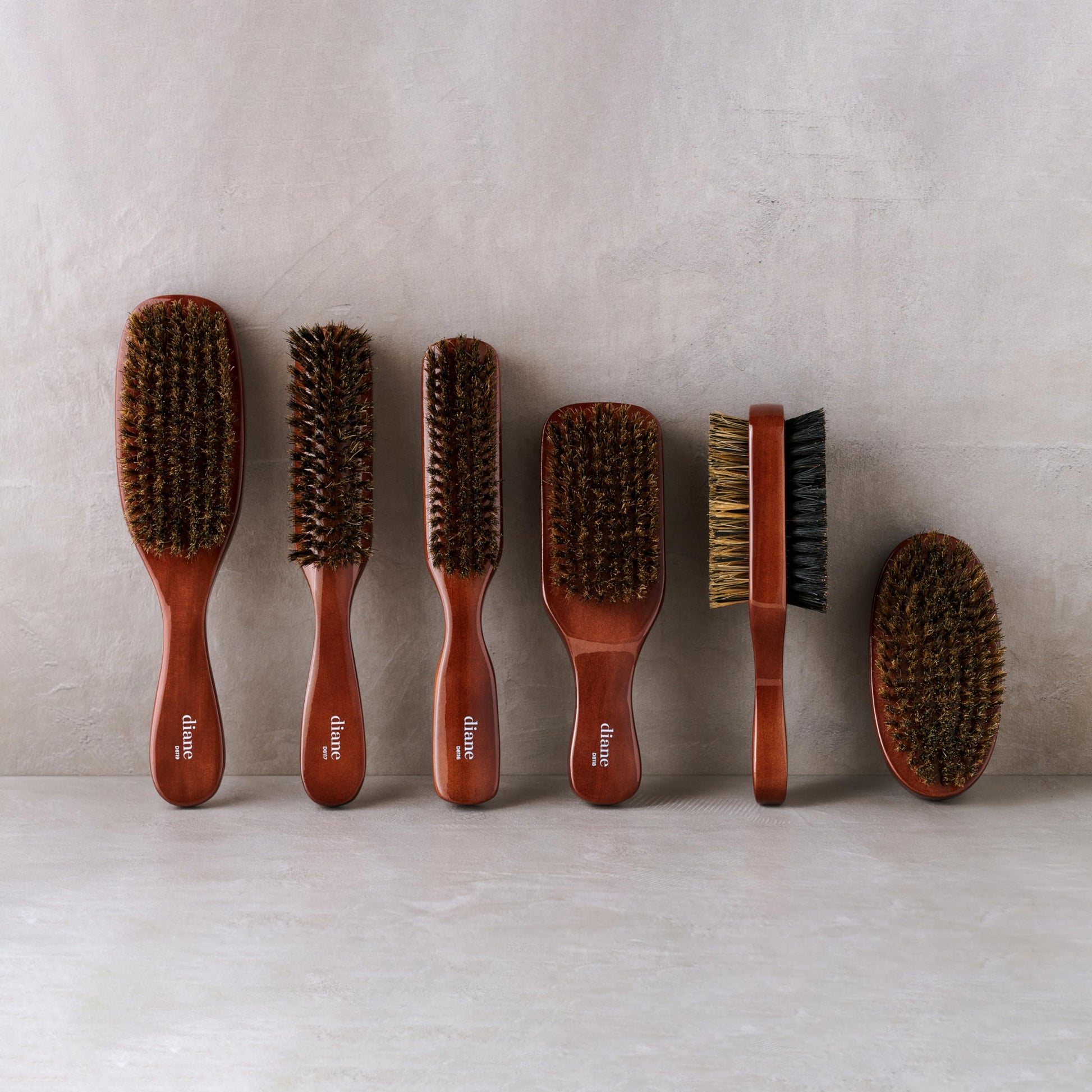 Gray Diane Premium 100% Boar Bristle 2-Sided Club Brush for Men, Medium Firm Bristles for Thick, Curly or Coarse Hair, Mens Brush for Detangling, Smoothing, Wave Styles, Soft on Scalp, Restores Shine