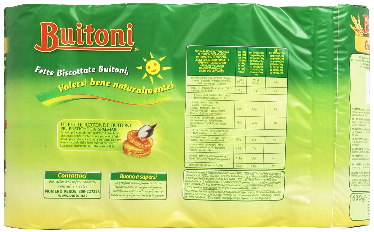 Tan BUITONI GRANFETTA X 80 FETTE BISCOTTATE - RUSKS GR. 600