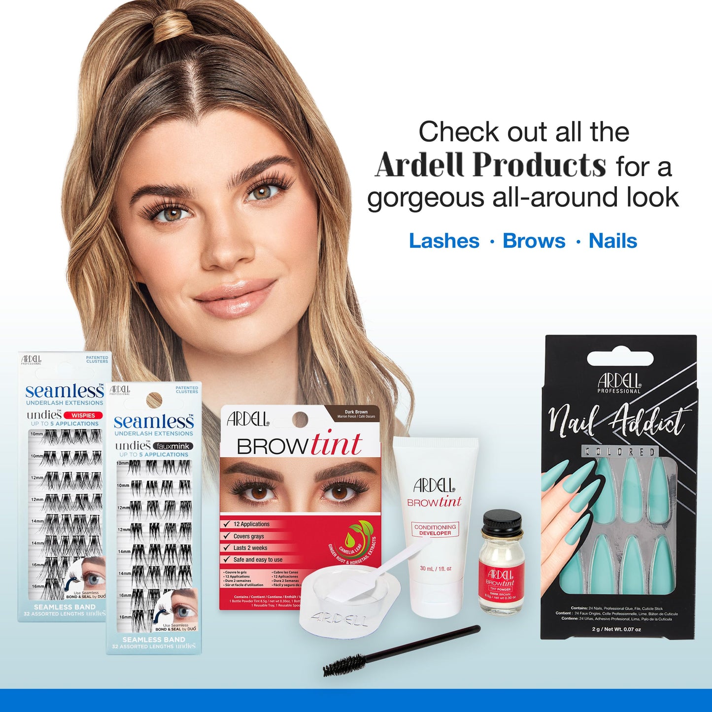 White Smoke Ardell Seamless Eyelash Extension Bond & Seal, Long-Lasting Lash Adhesive and Sealant for Everyday Use