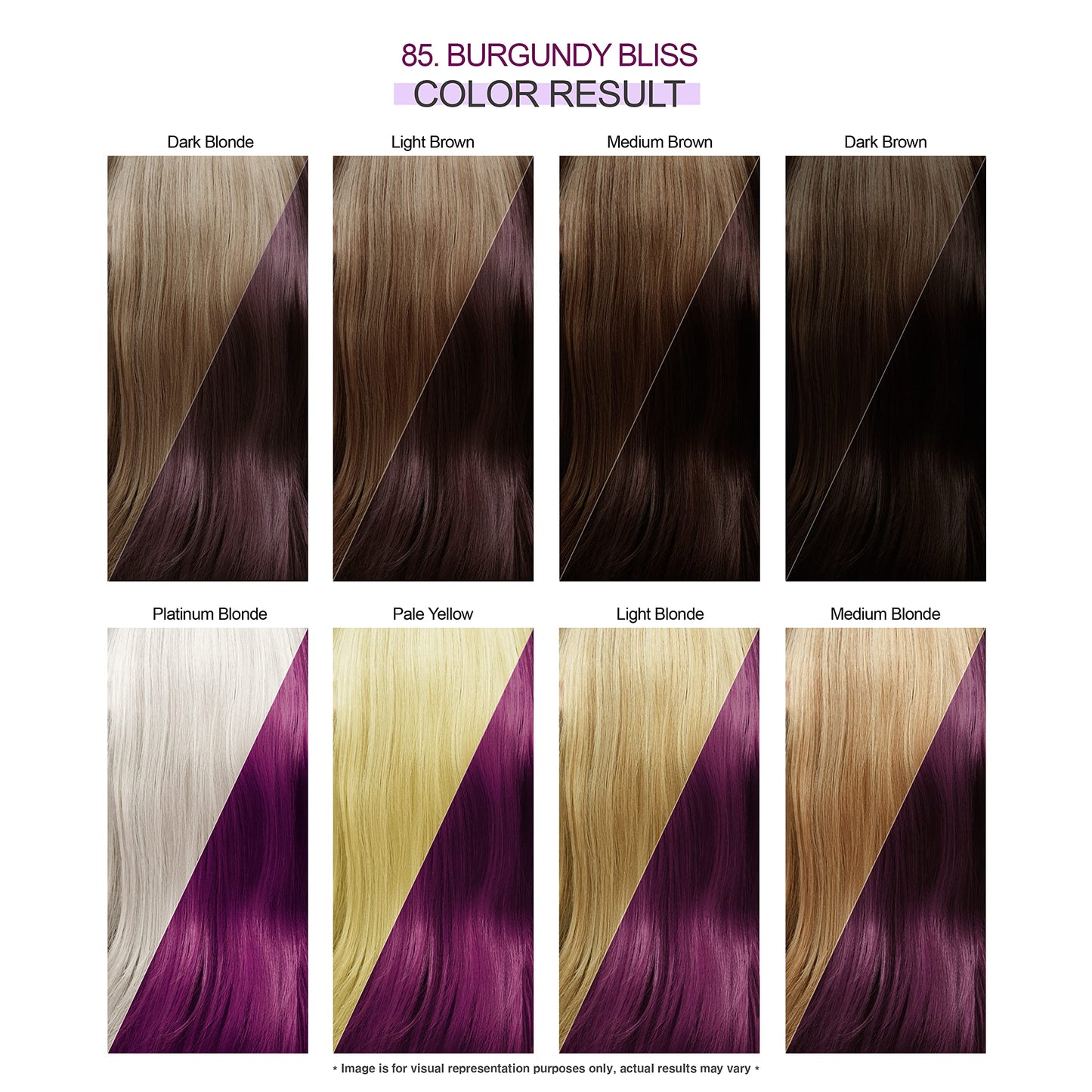 White Smoke Adore Semi Permanent Hair Color - Vegan and Cruelty-Free Hair Dye - 4 Fl Oz - 085 Burgundy Bliss (Pack of 3)