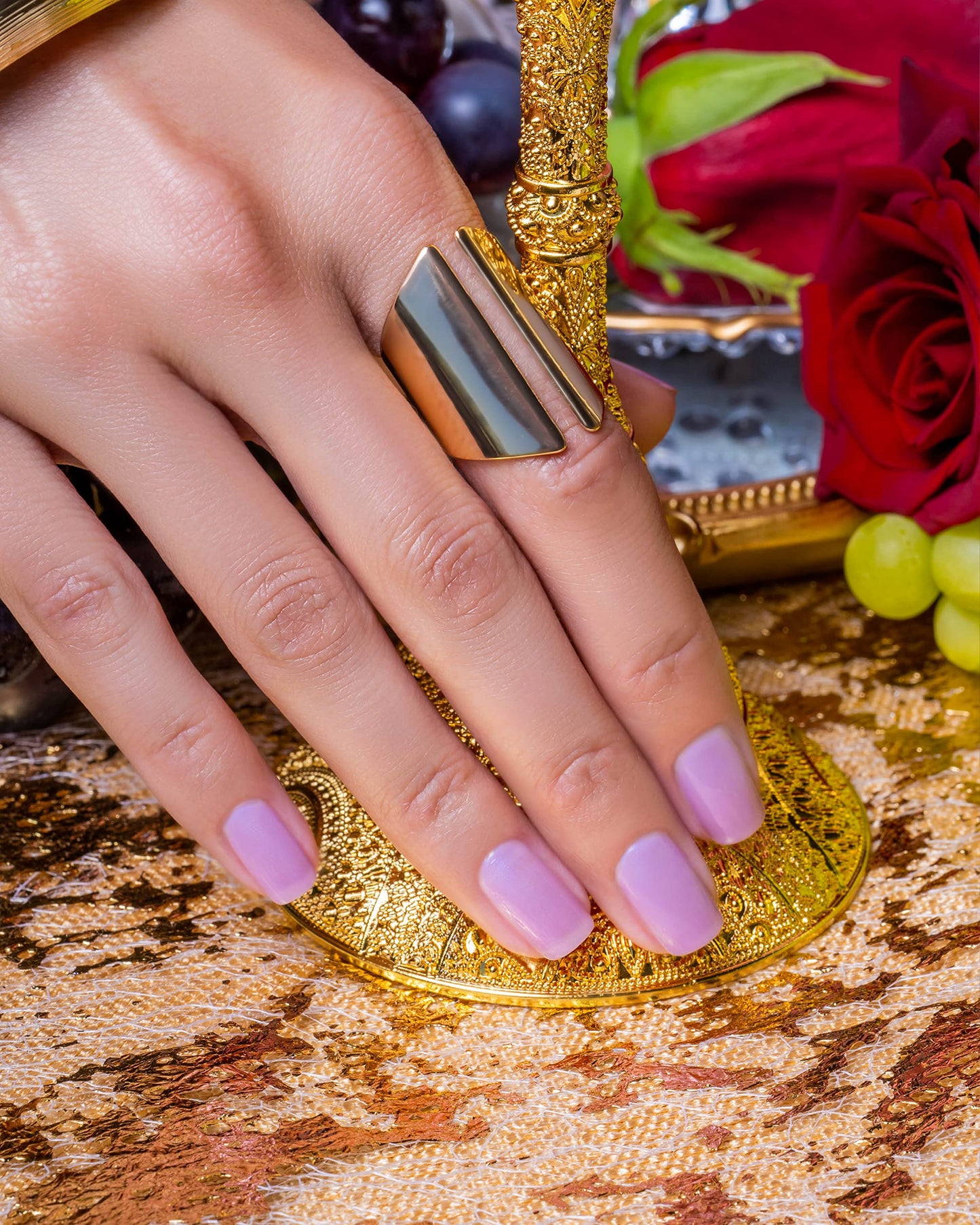 Rosy Brown Gelish Xpress Dip Powder Collection (All The Queen's Bling) Nude Nail Dip Powder, Vibrant Color, Professional Quality, High Shine, Chip-Resistant, 0.3 ounce