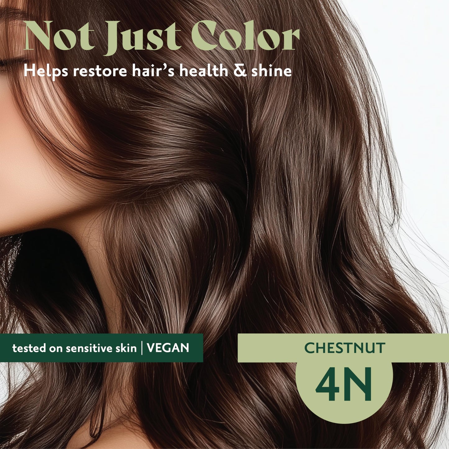 White Smoke Herbatint Permanent Hair Dye For Women - 4N Chestnut - For Up To 100% Gray Coverage of Resistant Gray Hair - Ammonia-Free, Alcohol-Free & Vegan - Salon Influenced Hair color 5.75 fl oz