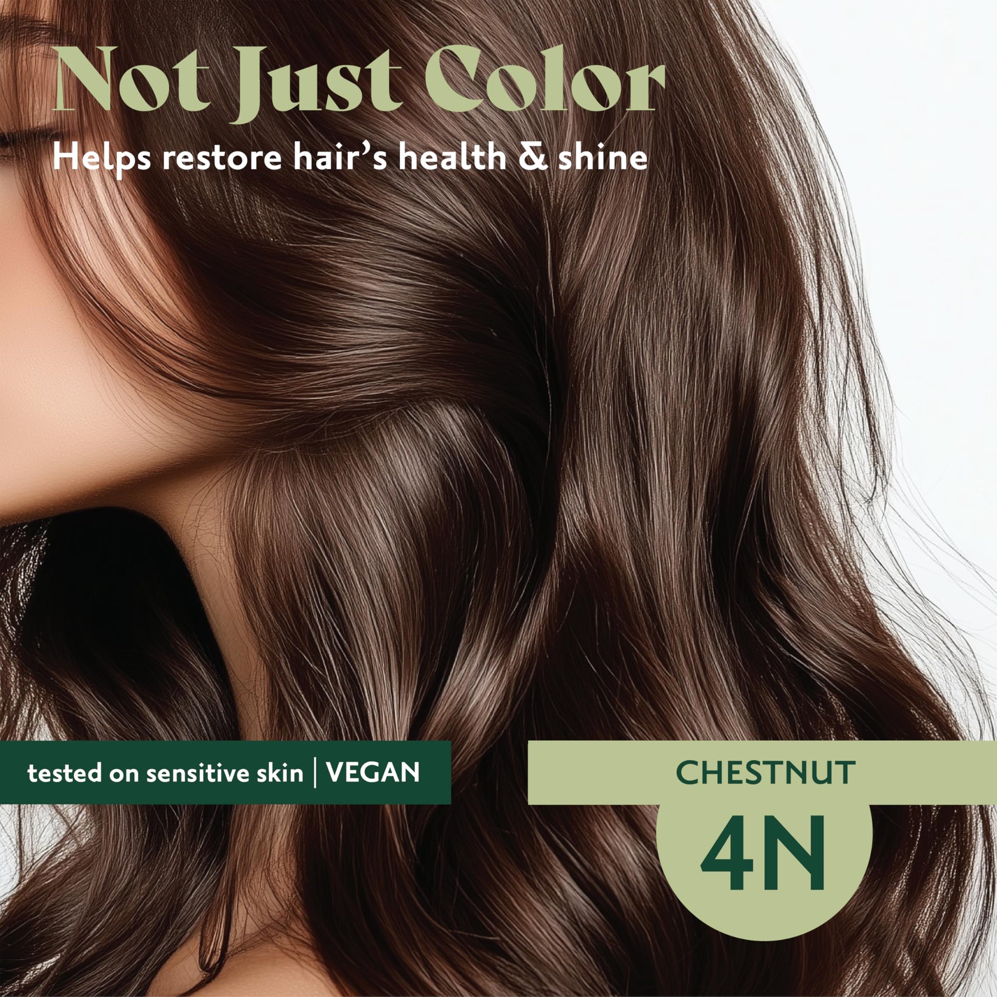 White Smoke Herbatint Permanent Hair Dye For Women - 4N Chestnut - For Up To 100% Gray Coverage of Resistant Gray Hair - Ammonia-Free, Alcohol-Free & Vegan - Salon Influenced Hair color 5.75 fl oz