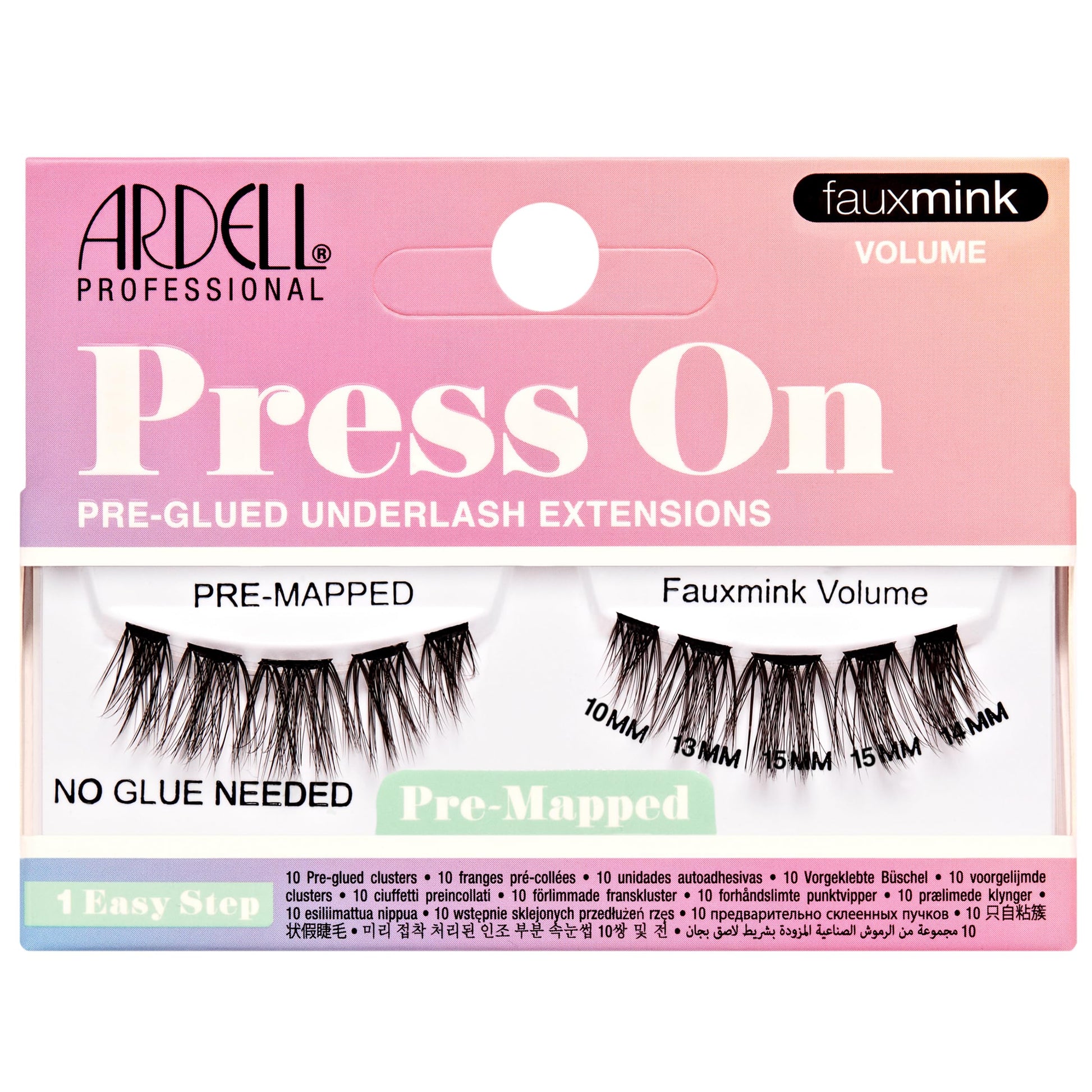 White Smoke Ardell Press On Lashes Pre-Mapped DIY Lash Clusters - Fauxmink Volume, Pre-Glued Underlash, Easy to Apply False Eyelashes, Eyelash Extensions