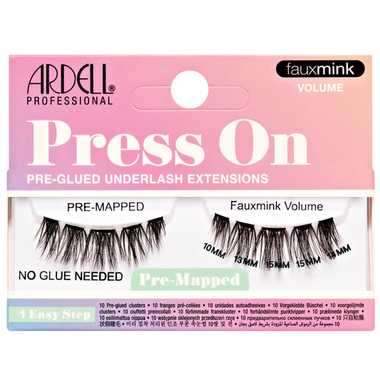 White Smoke Ardell Press On Lashes Pre-Mapped DIY Lash Clusters - Fauxmink Volume, Pre-Glued Underlash, Easy to Apply False Eyelashes, Eyelash Extensions