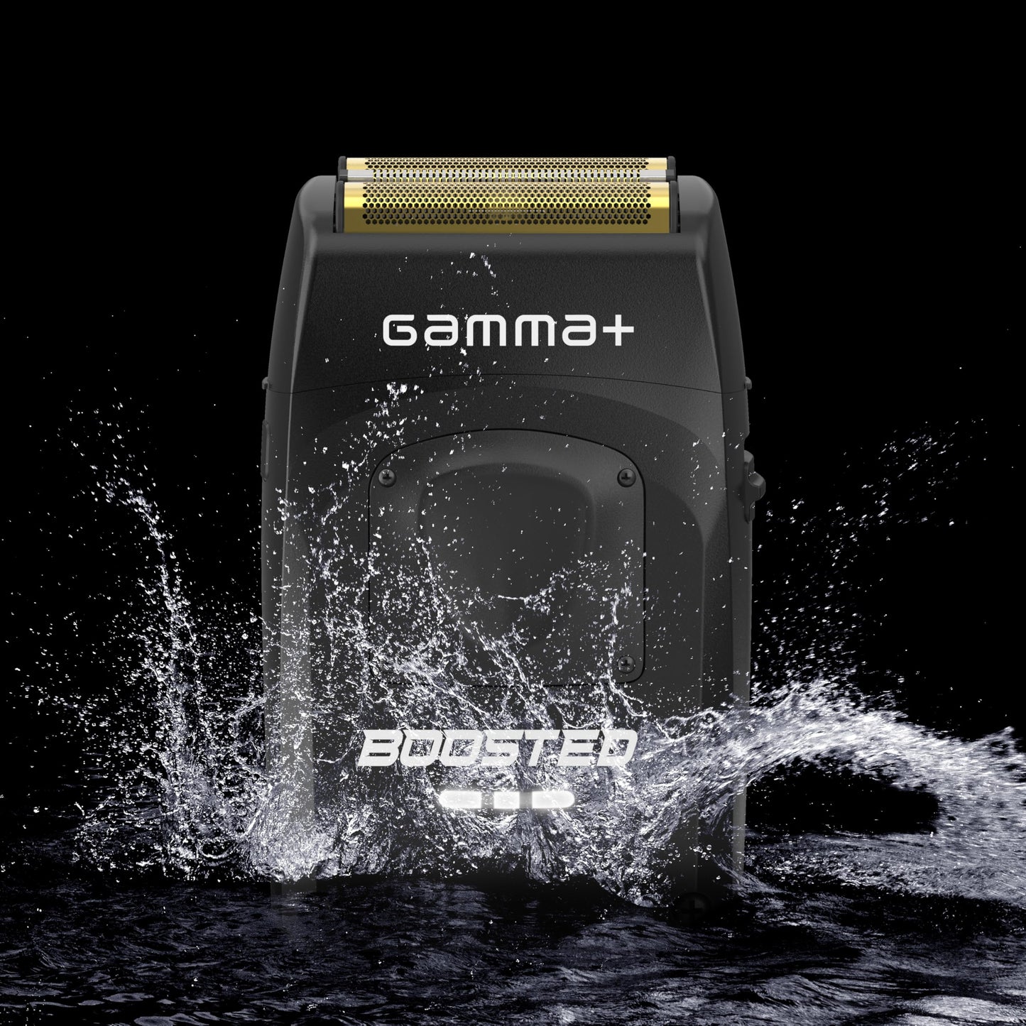 Black GAMMA+ Boosted Cordless Double Foil Shaver, USB-C Rechargeable with Integrated Micro Trimmer (Foil Shaver)