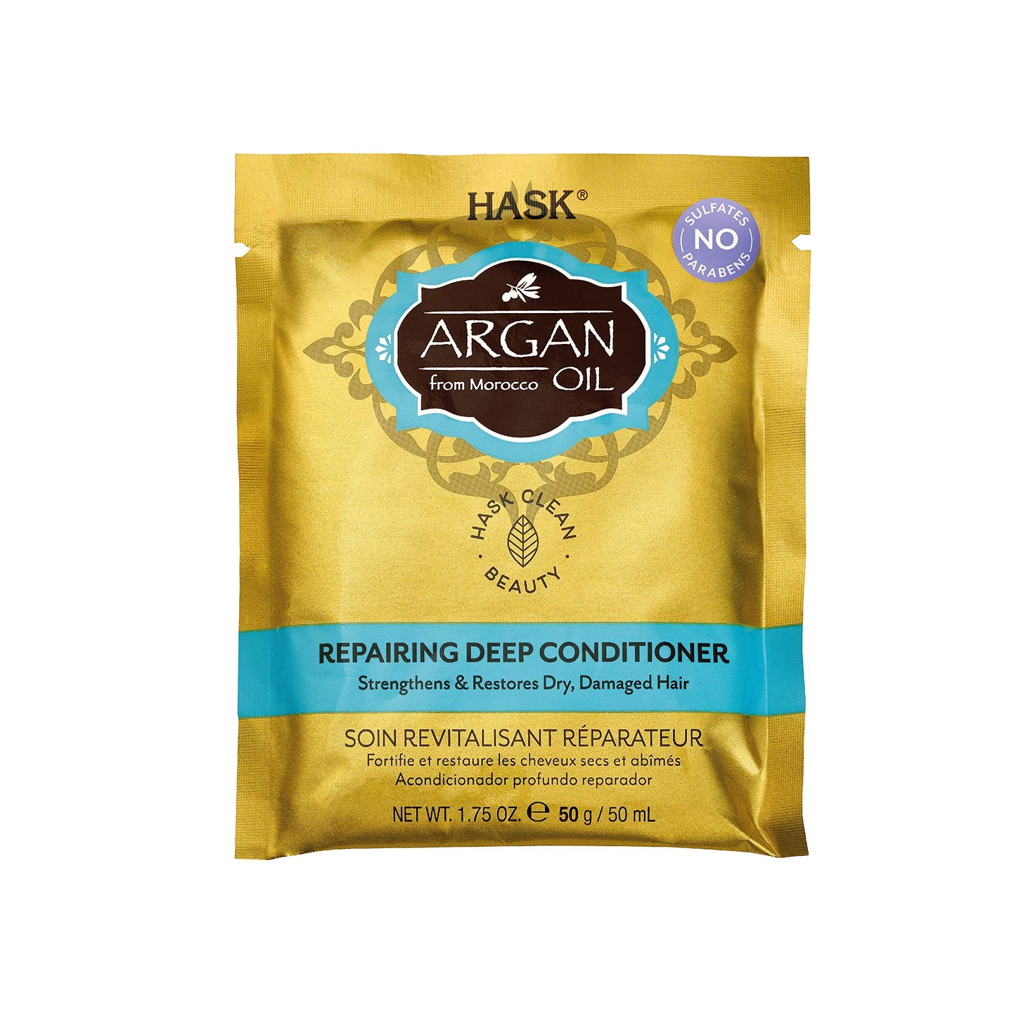 Sandy Brown Hask Argan Oil From Morocco Repairing Deep Conditioner, Hair Treatment 1.75 oz (Pack of 10)