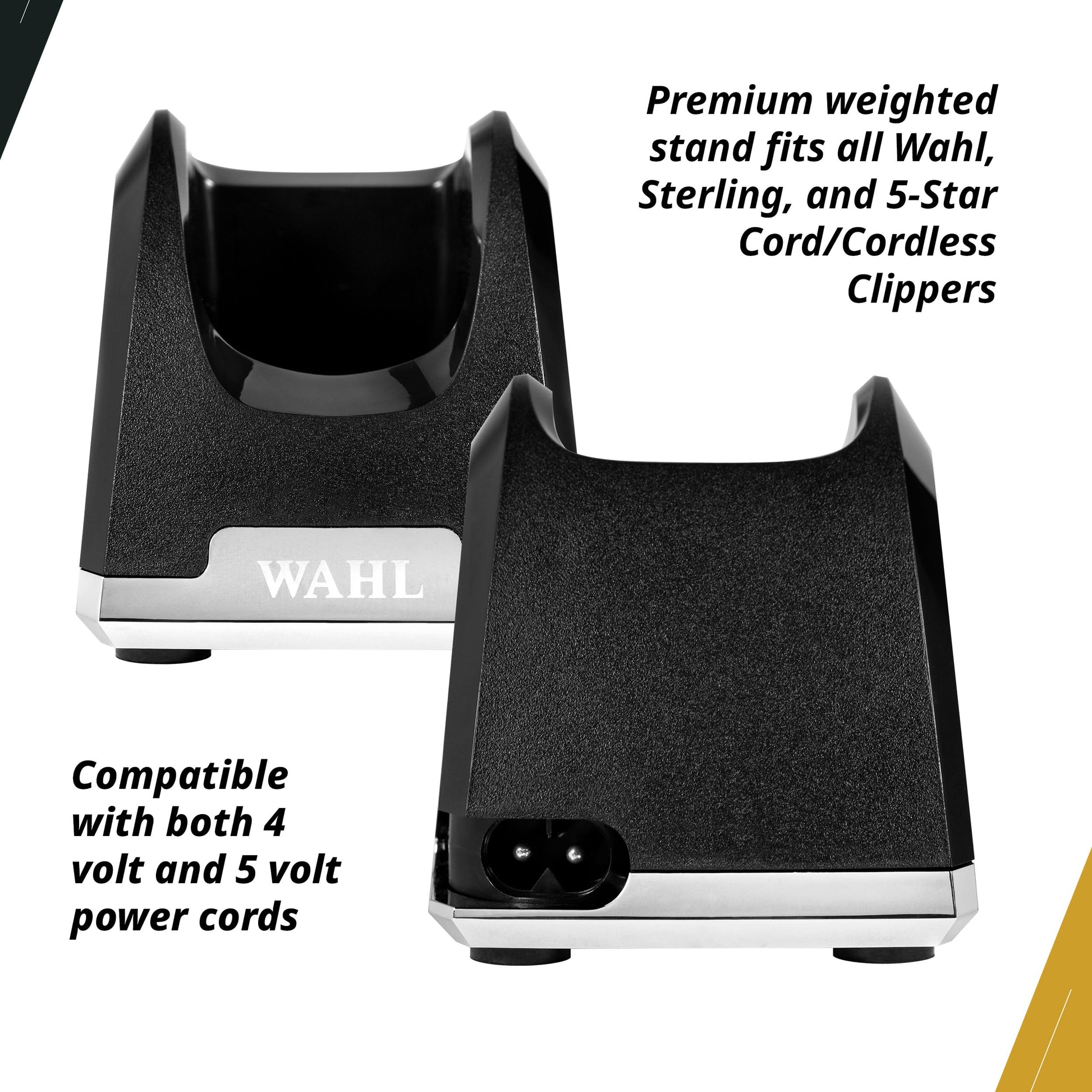 White Smoke Wahl Professional Cordless Clipper Charge Stand Premium Weighted Fits All Wahl Corded and Cordless Clippers