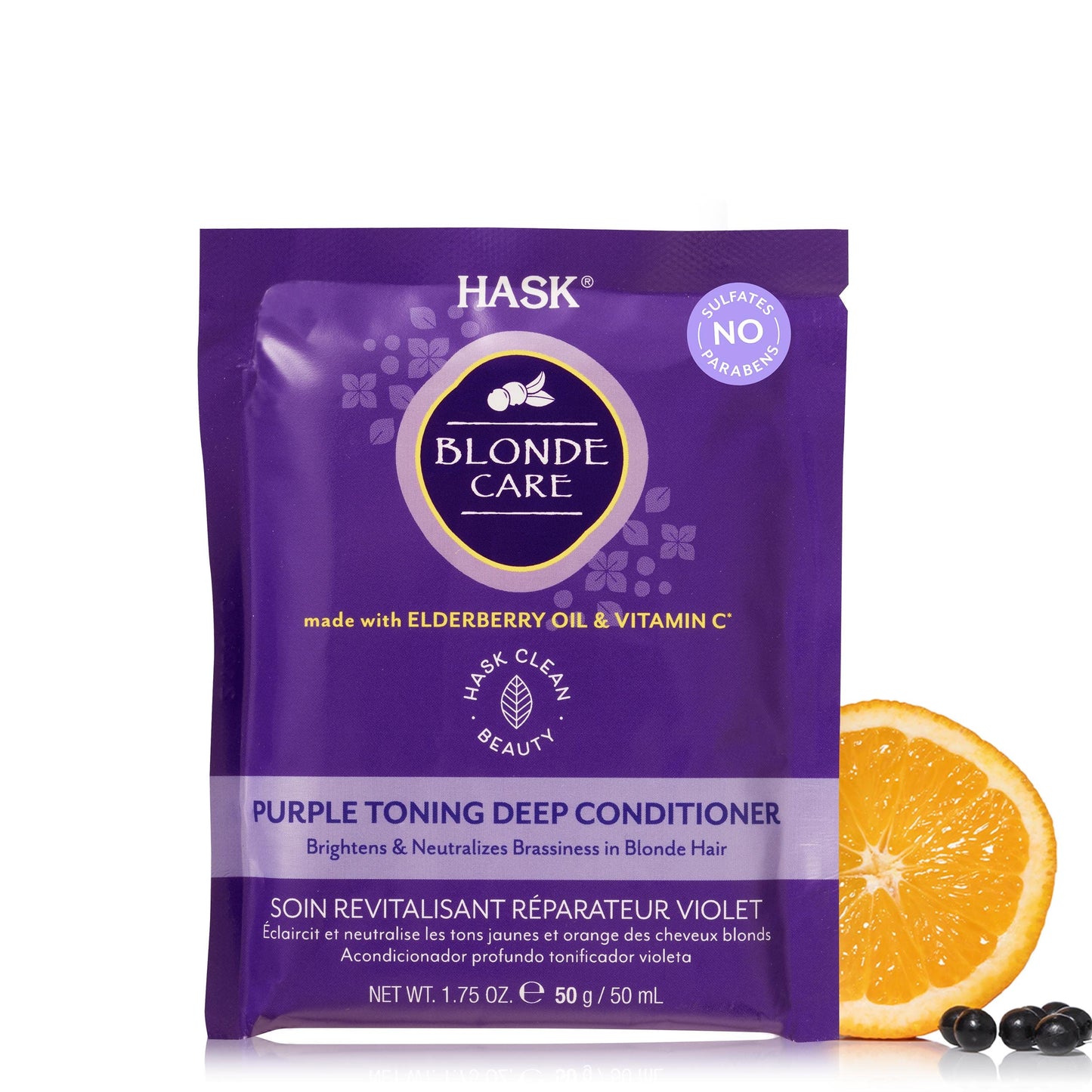 White Smoke Hask Blonde Purple Care Deep Conditioner