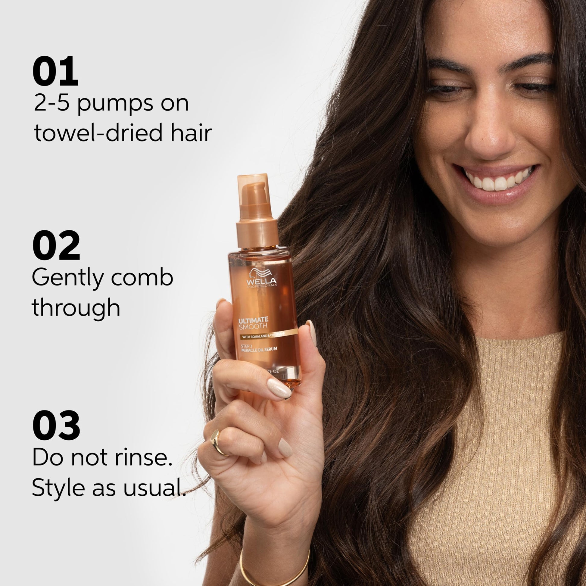 Lavender Wella Professionals ULTIMATE SMOOTH Miracle Oil Serum for Dry, Dull & Frizzy Hair | With Squalane & Omega 9 | 1 Fl Oz