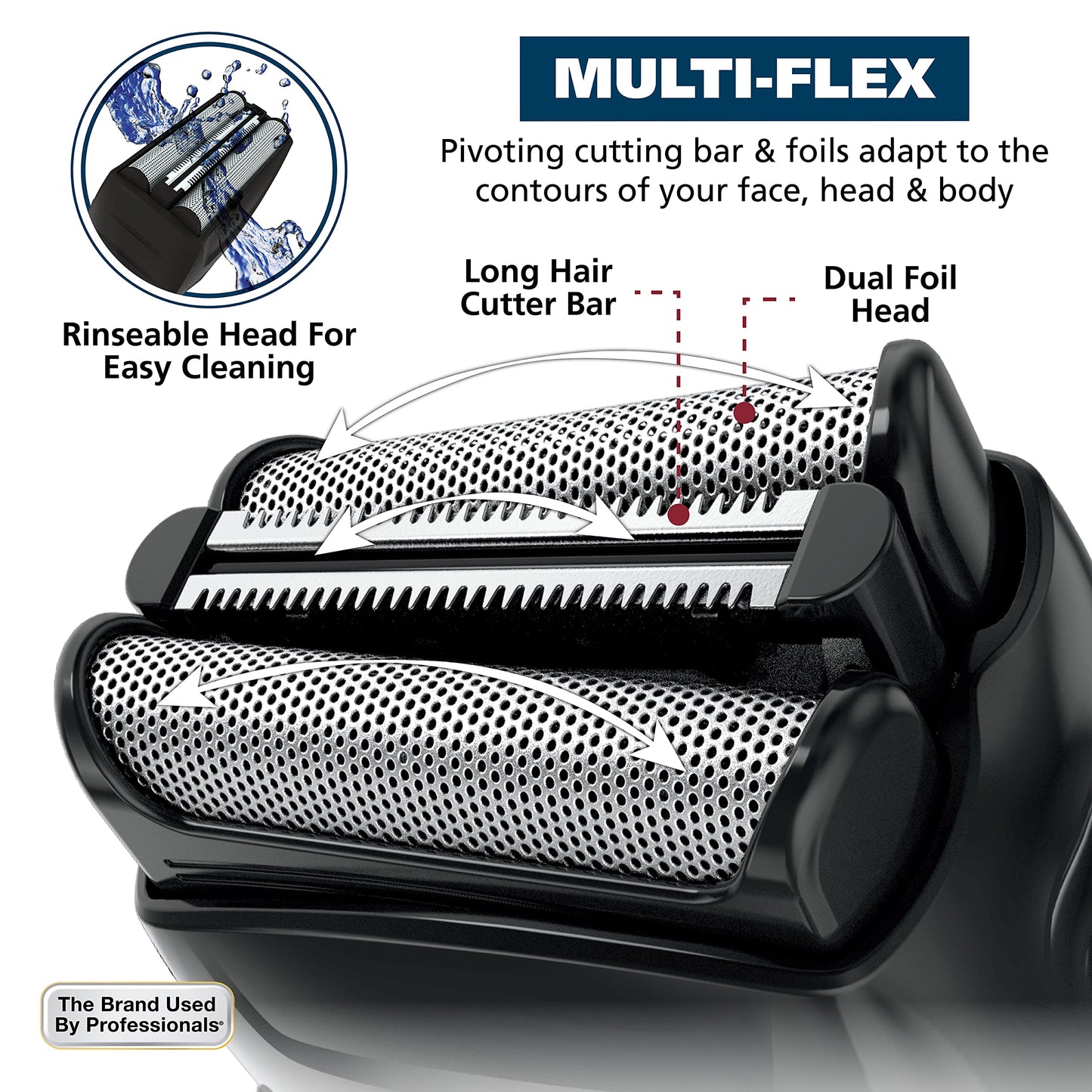 White Smoke Wahl Clipper 2-in-1 Shaver and Hair Clipper Lithium-Ion Rechargeable Cord Cordless Hair Clipper and Shaver Combo Kit - Model 79568