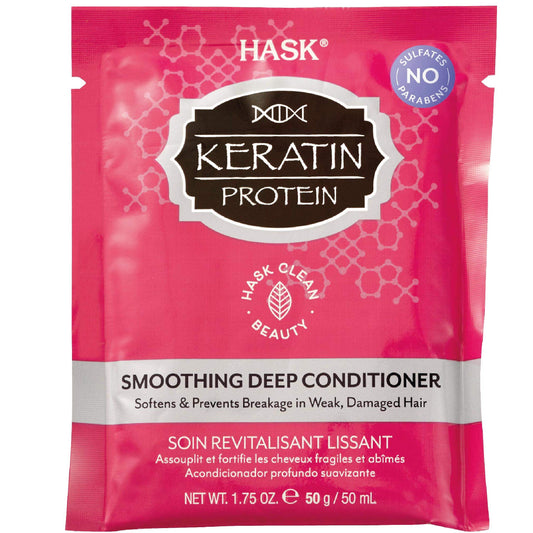 Maroon Hask Keratin Protein Deep Conditioning Hair Treatment 1.75 oz (Pack of 6)