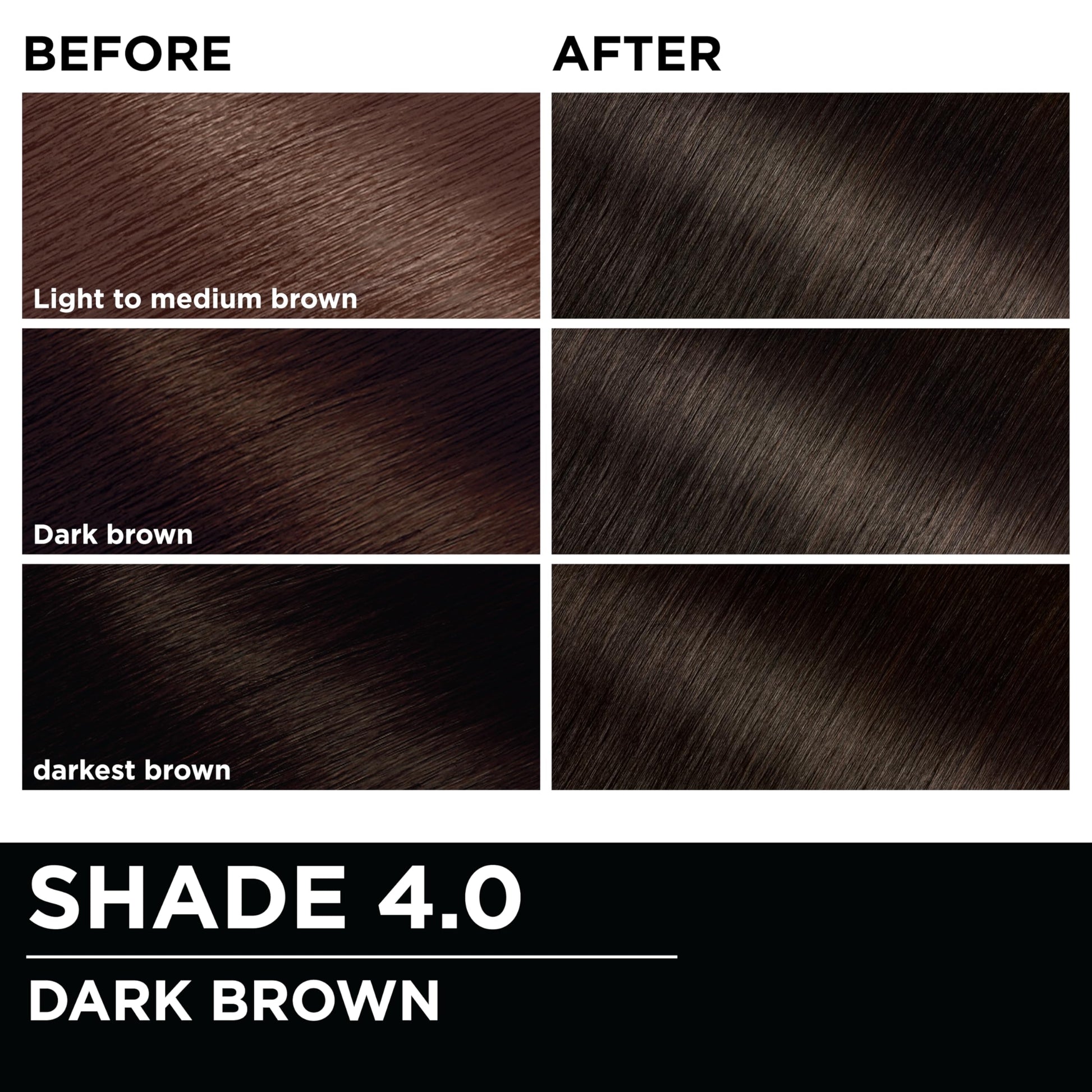 Black Garnier Olia Hair Color, Ammonia-Free Permanent Hair Dye, Oil-Powered Formula for 100% Gray Coverage and 3x Shinier Hair, Vegan & Cruelty Free, 4.0 Dark Brown, 2 Count