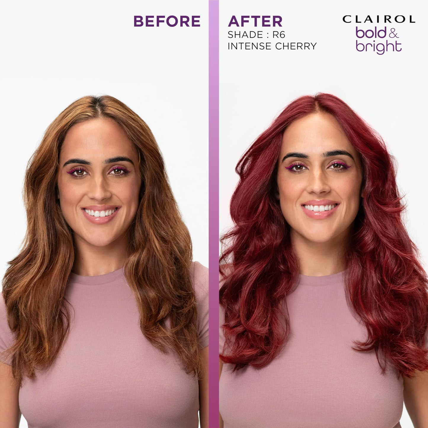 White Smoke Clairol Bold & Bright Permanent Hair Dye, V3 Intense Passion Plum Hair Color | Intense Vibrancy + Moisturizing Shine | Includes Color Boost Glaze to Amplify Color Anytime | Pack of 1