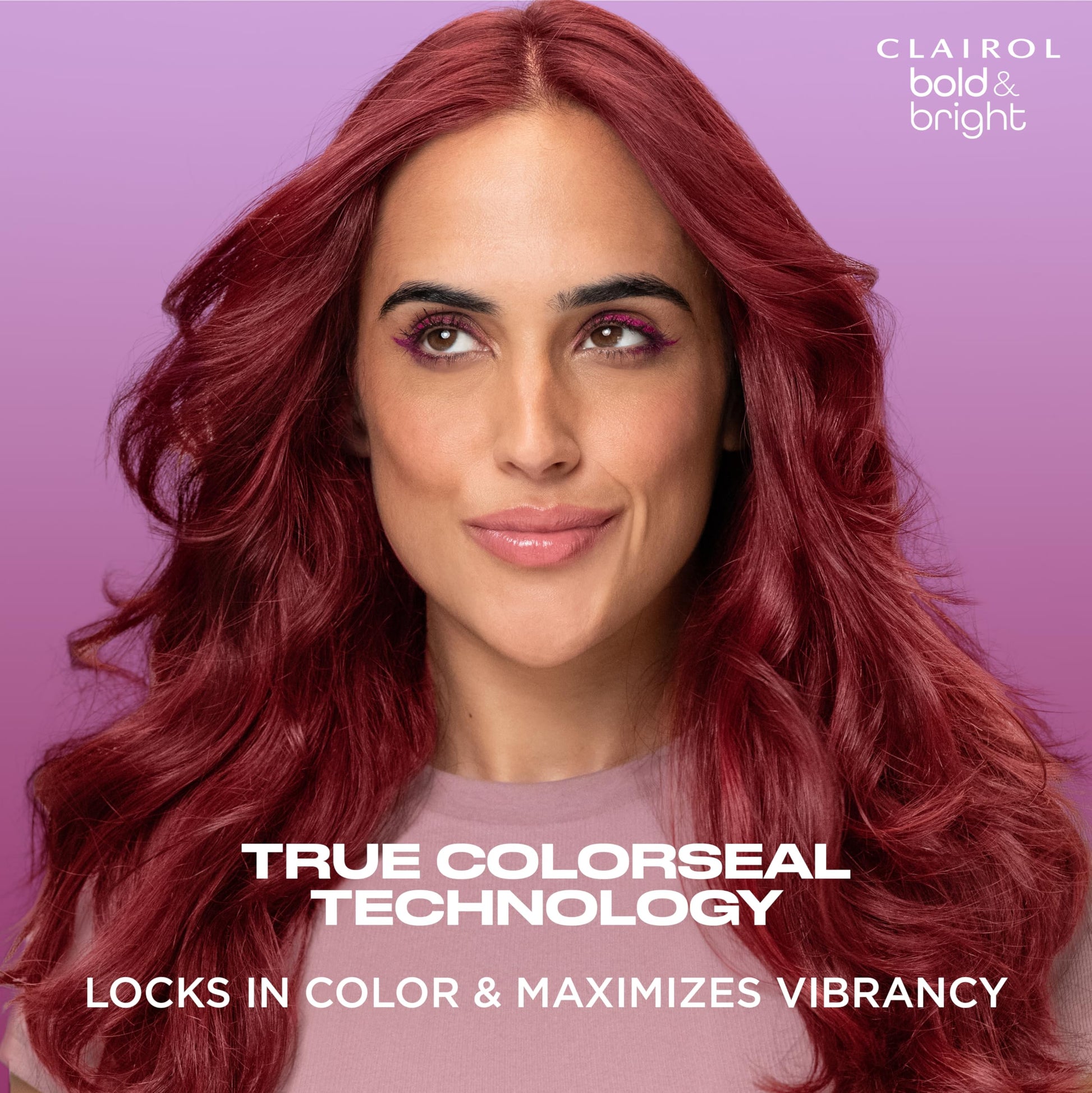 Plum Clairol Bold & Bright Permanent Hair Dye, V3 Intense Passion Plum Hair Color | Intense Vibrancy + Moisturizing Shine | Includes Color Boost Glaze to Amplify Color Anytime | Pack of 1