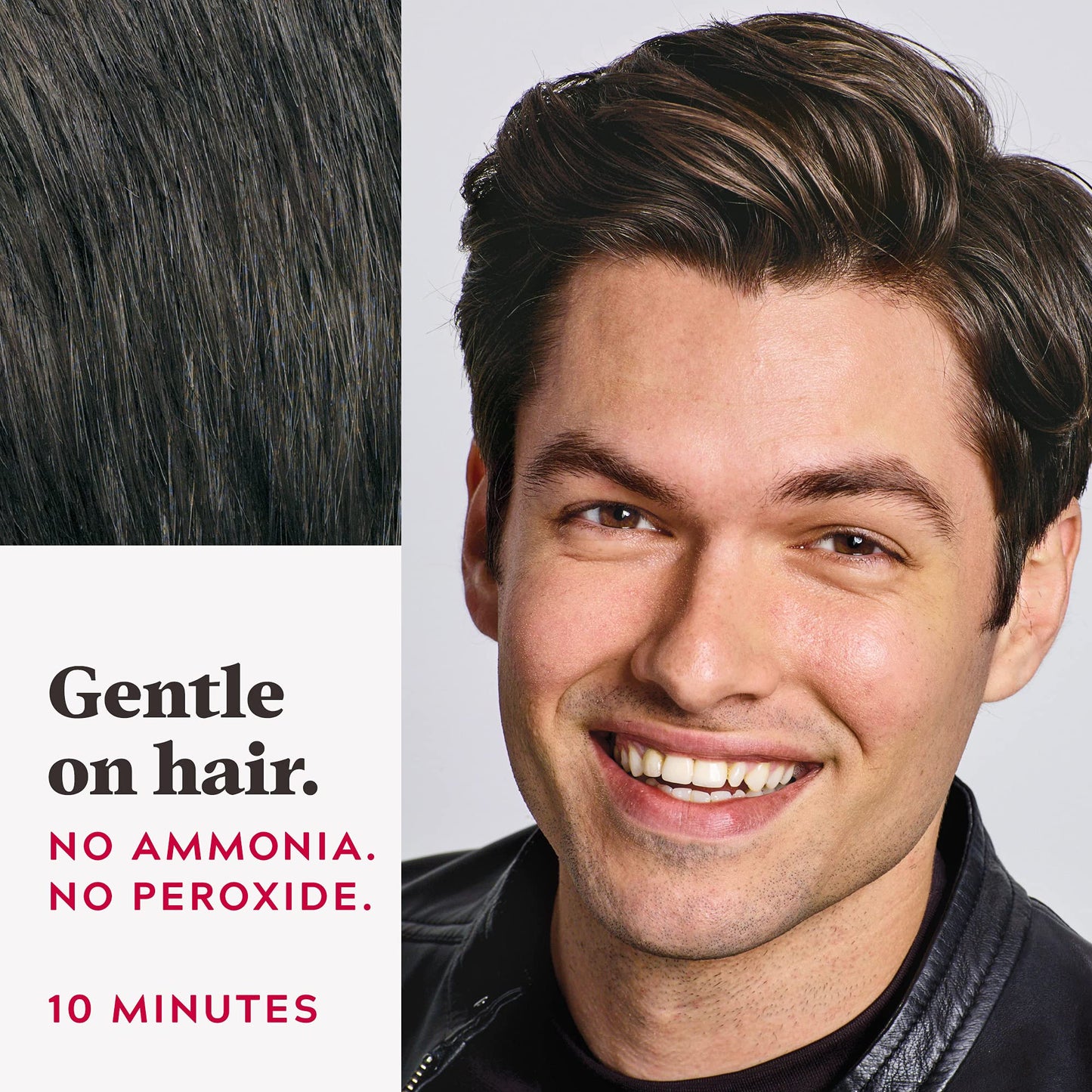 White Smoke Just For Men Easy Comb-In Color Mens Hair Dye, Easy No Mix Application with Comb Applicator - Dark Brown, A-45, Pack of 1