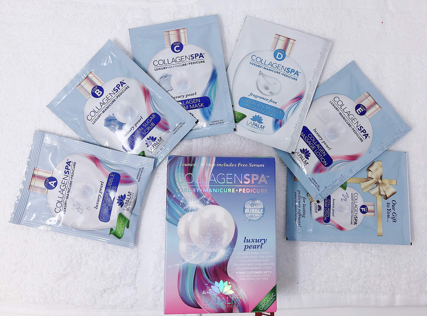 Lavender La Palm Collagen Spa Luxury Manicure and Pedicure with Collagen Bubble Crystals - Mix of 6 Scents