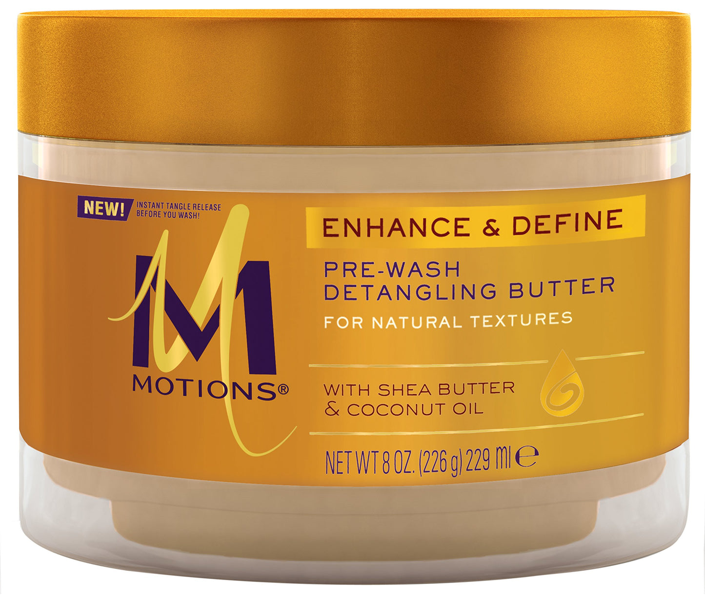 Dark Goldenrod Motions Enhance & Define Pre-Wash Detangling Butter, 8 oz
