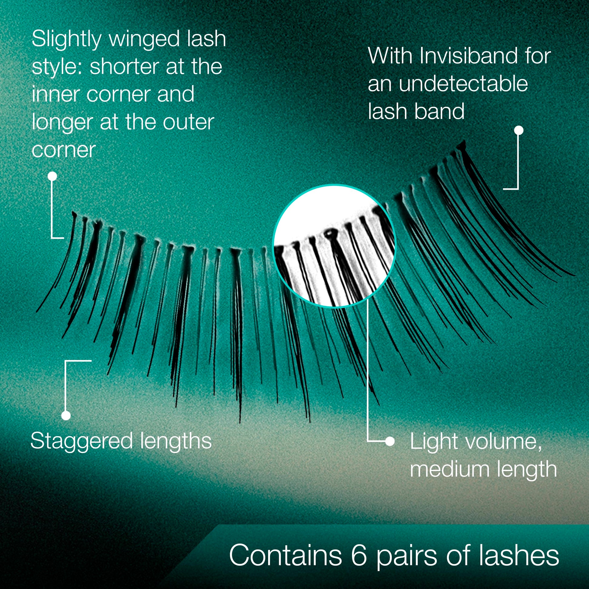 Dark Cyan Ardell False Eyelashes Natural Lashes Babies Black - Lightweight, Short Length, Reusable Fake Lashes, 1 Pack