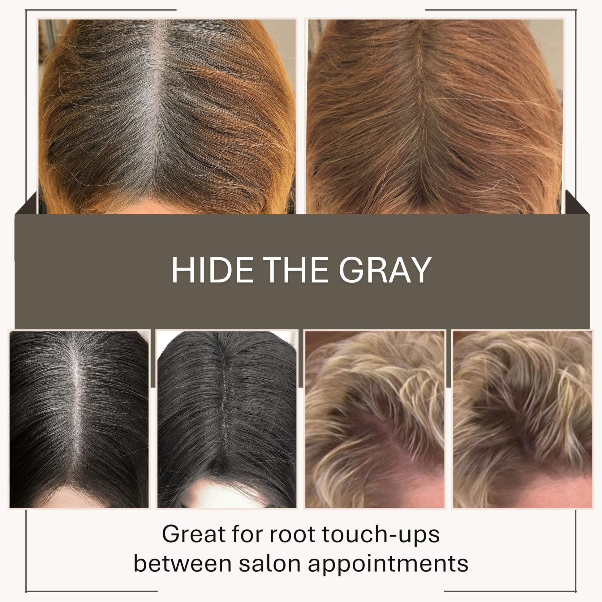 Dark Olive Green Joan Rivers Great Hair Day Root Touch Up Powder and Hair Color Stick - Root Cover Up Hair Powder and Root Touch Up Stick for Thicker, Fuller Looking Hair (Brunette)