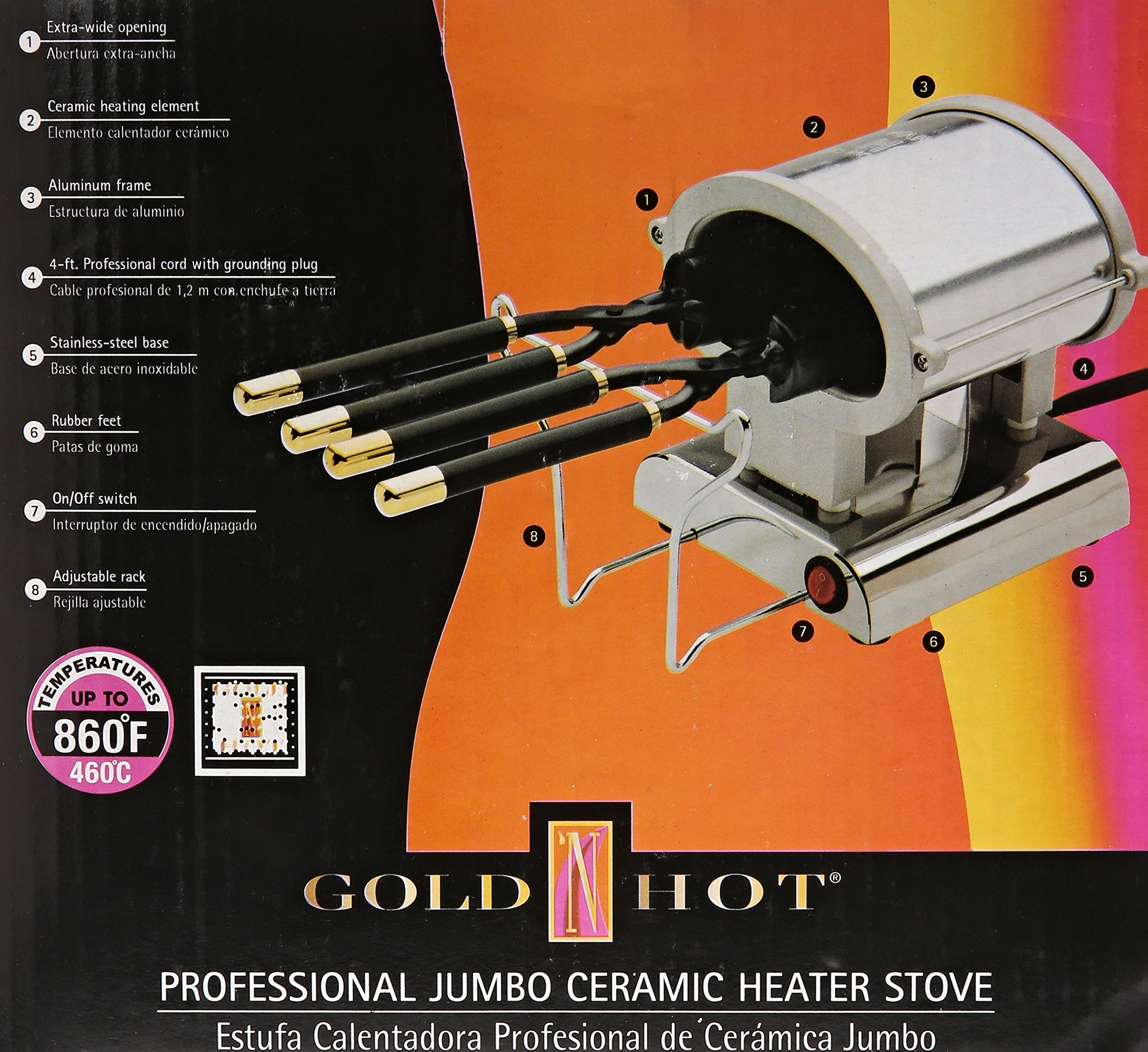 Black Gold N Hot GNH Pro Jumbo Ceramic Heater Stove