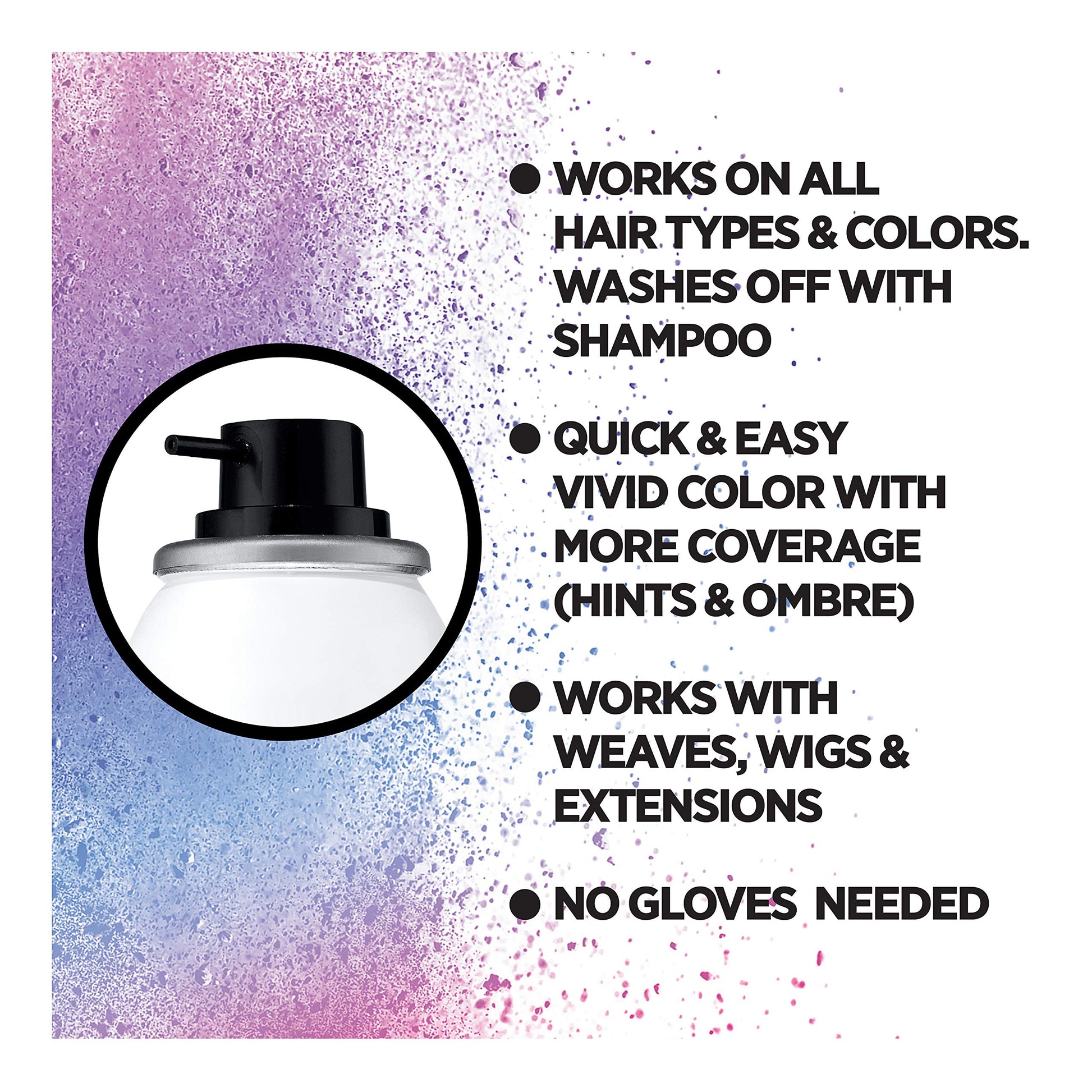 White Smoke L'Oreal Paris Colorista 1-Day Washable Temporary Hair Color Spray, Silver, 2 Ounce