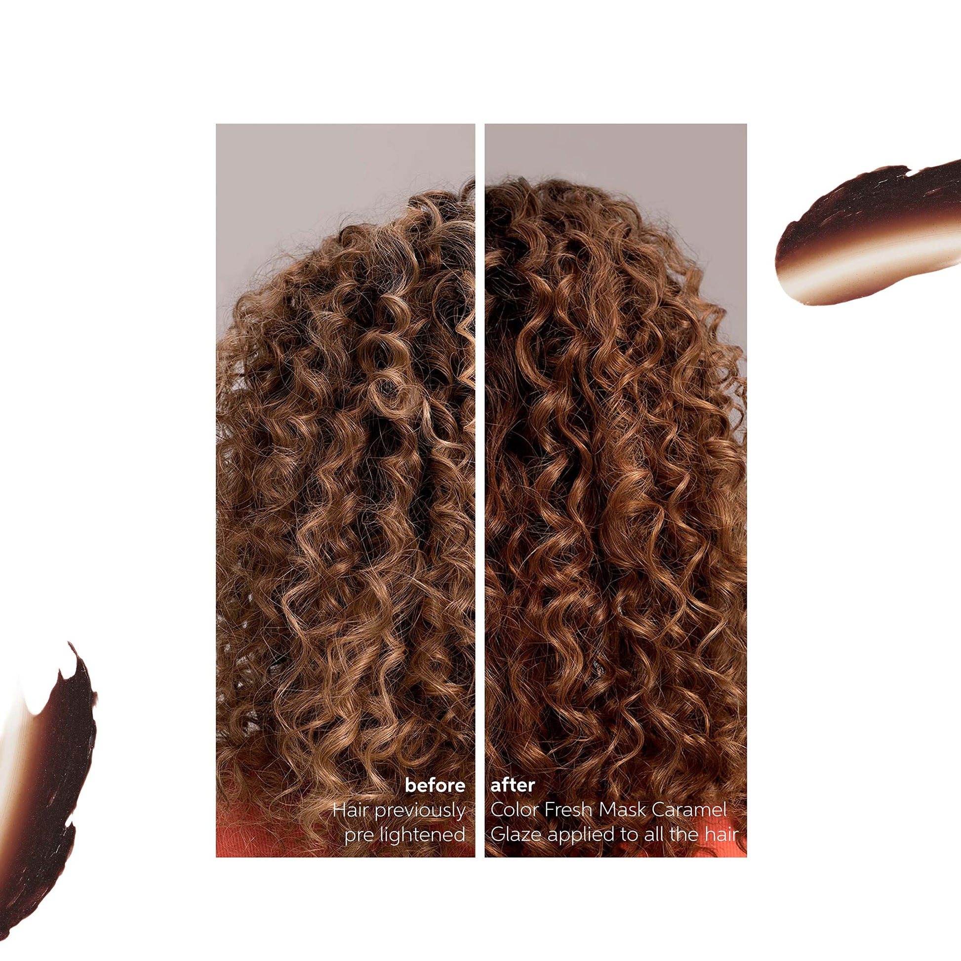 White Smoke Wella Professionals Color Fresh Mask | Caramel Glaze | Natural Shade | Hair Color-Depositing Mask | Vegan Formula with Avocado Oil | Zero Damage | Silicone Free | 5 Fl Oz