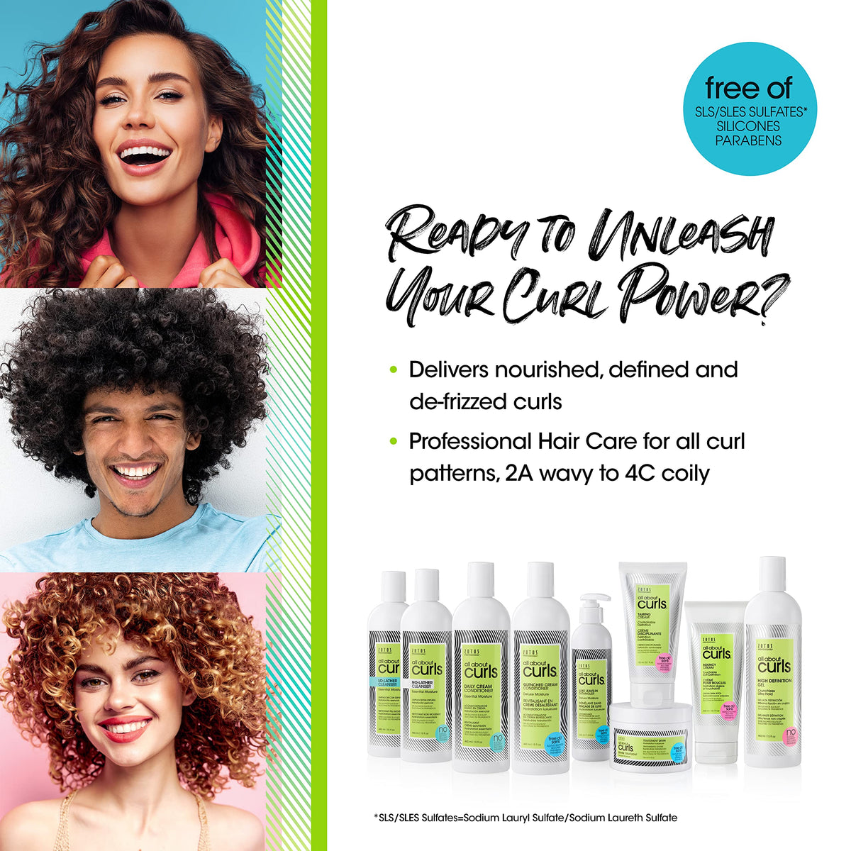 ALL ABOUT CURLS High Definition Gel | Crunchless Ultra Hold | Define, Moisturize, De-Frizz | All Curly Hair Types | Vegan & Cruelty Free | Sulfate Free | 15 Fl Oz