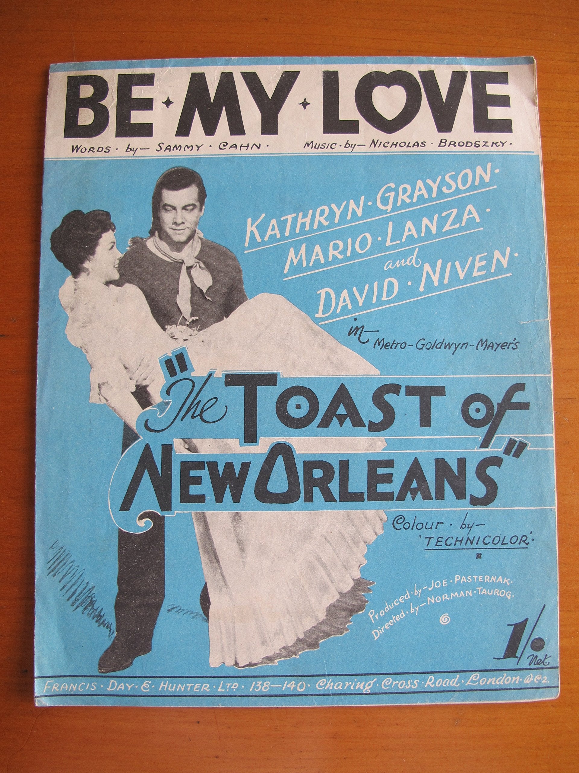 Sky Blue Be My Love: Featuring Cover with Kathryn Grayson, Mario Lanza [Sheetmusic]