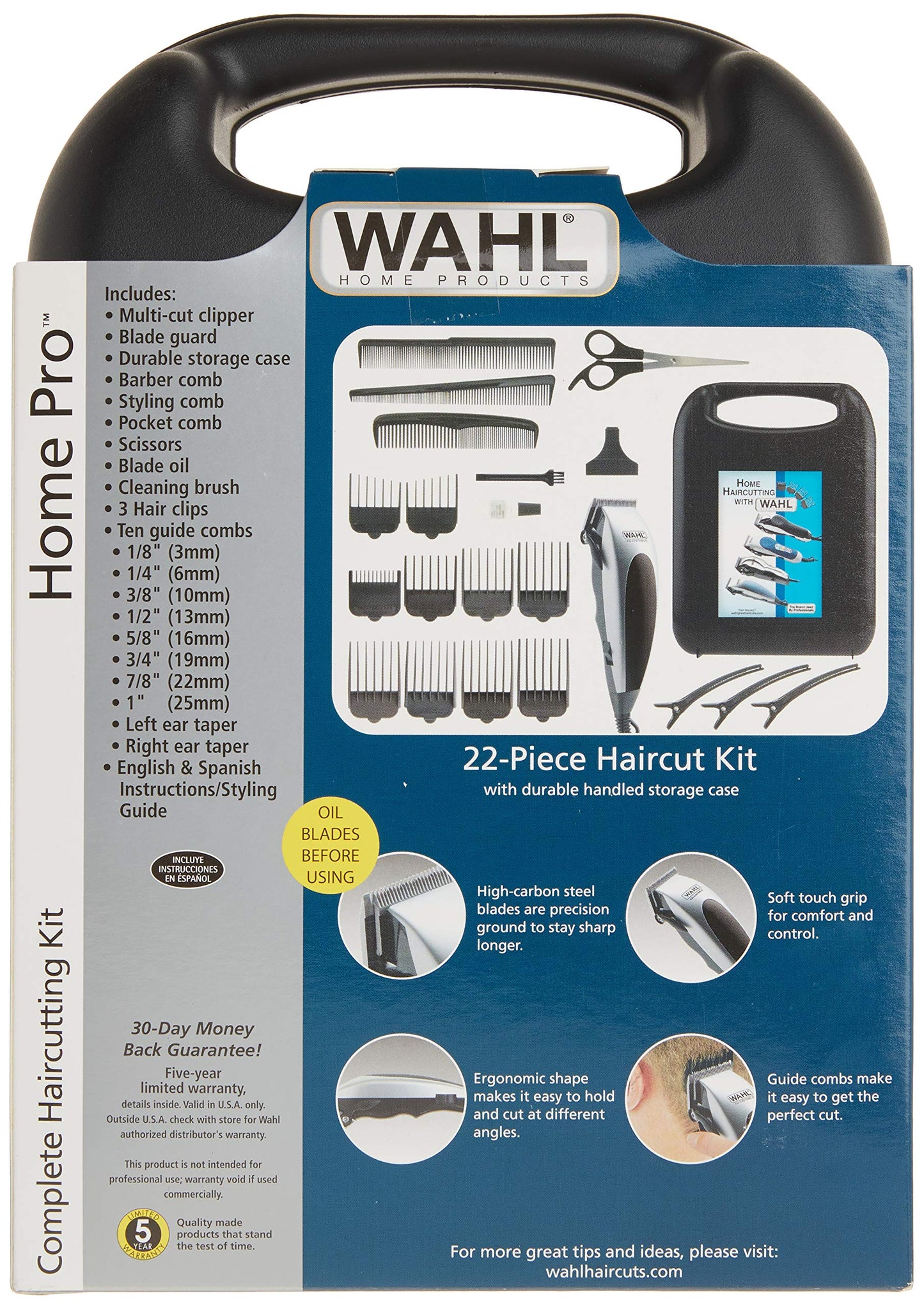 White Smoke Wahl 9243-004N HomePro 22-Piece Complete Haircut Kit