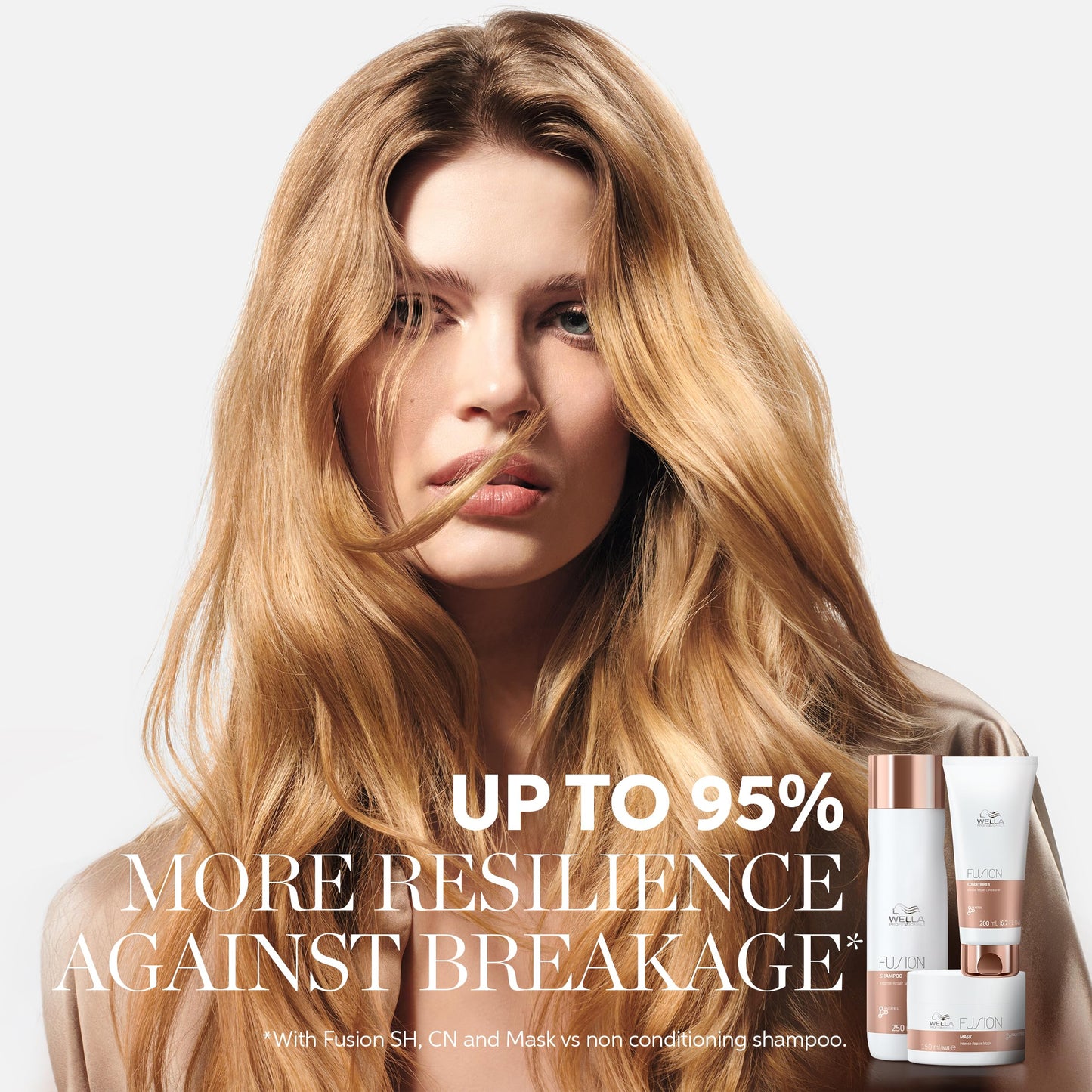 White Smoke Wella Professionals Fusion Intense Repair Conditioner for Damaged Hair | Repairs, Strengthens & Protects Against Hair Breakage for Smooth, Silky Hair | 33.8 Fl oz