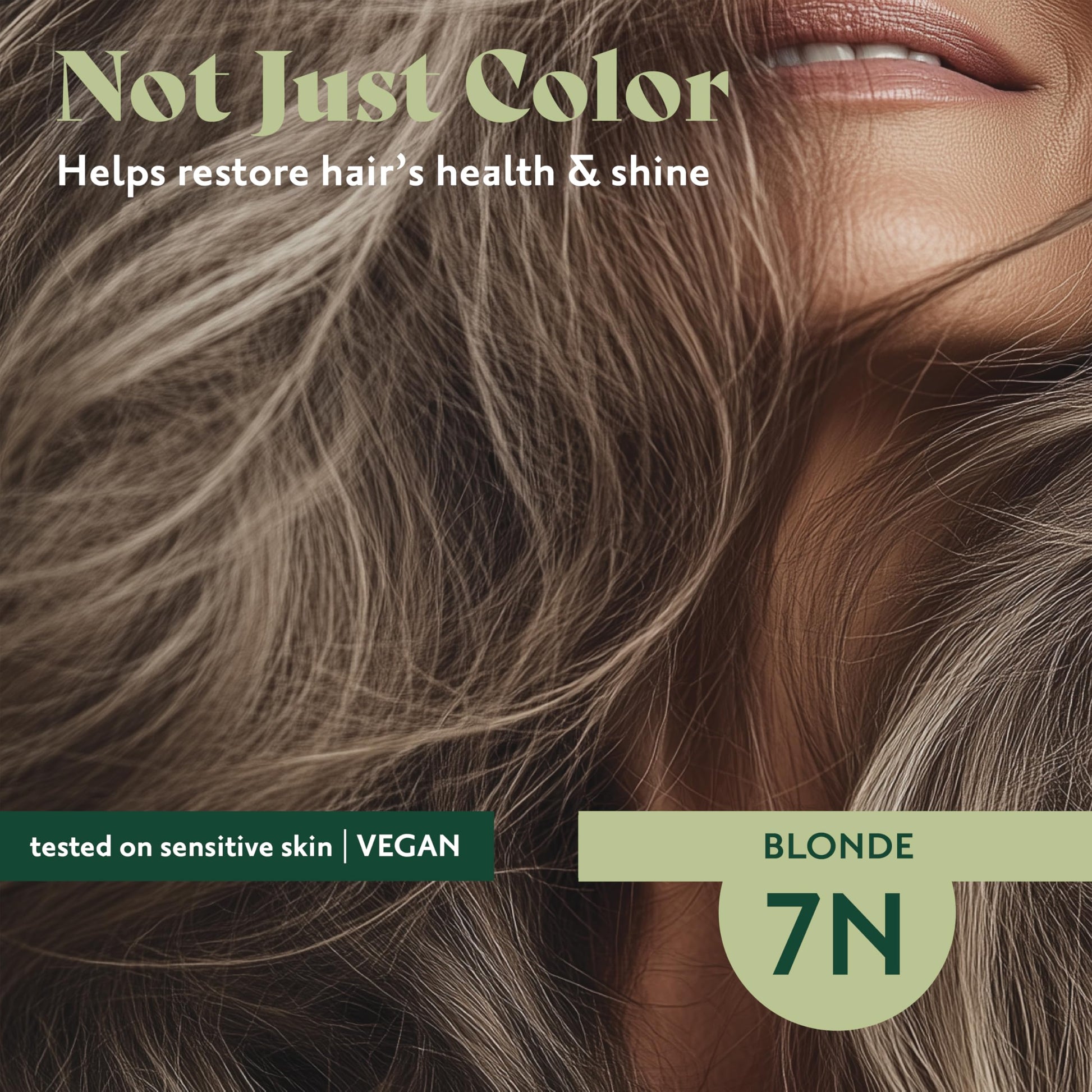Dark Olive Green Herbatint Permanent Hair Dye For Women - 7N Blonde - For Up To 100% Gray Coverage of Resistant Gray Hair - Ammonia-Free, Alcohol-Free & Vegan - Salon Influenced Hair Color 5.75 fl oz