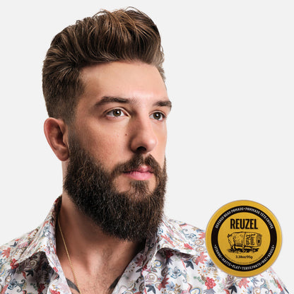 White Smoke REUZEL and Liquid Death Severed Head Matte Clay Pomade, Strong All Day Hold, Water Soluble, Matte Finish and Non-Greasy Formula, Easy To Wash Out, For All Hair Types, 3.38 oz