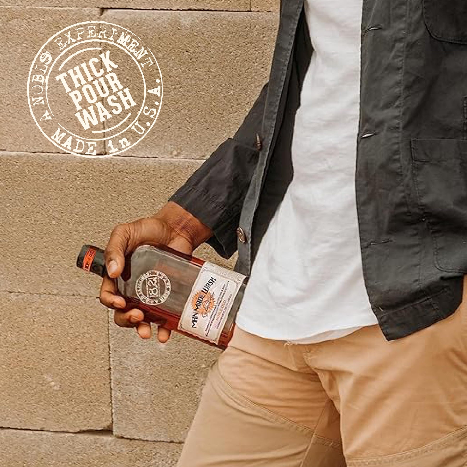 Rosy Brown 18.21 Man Made Original Noble Oud 3-in-1 Body Wash, Shampoo, & Conditioner for Men, All Hair & Skin Types, Strengthens and Moisturizes in a Manly Aroma, 32oz
