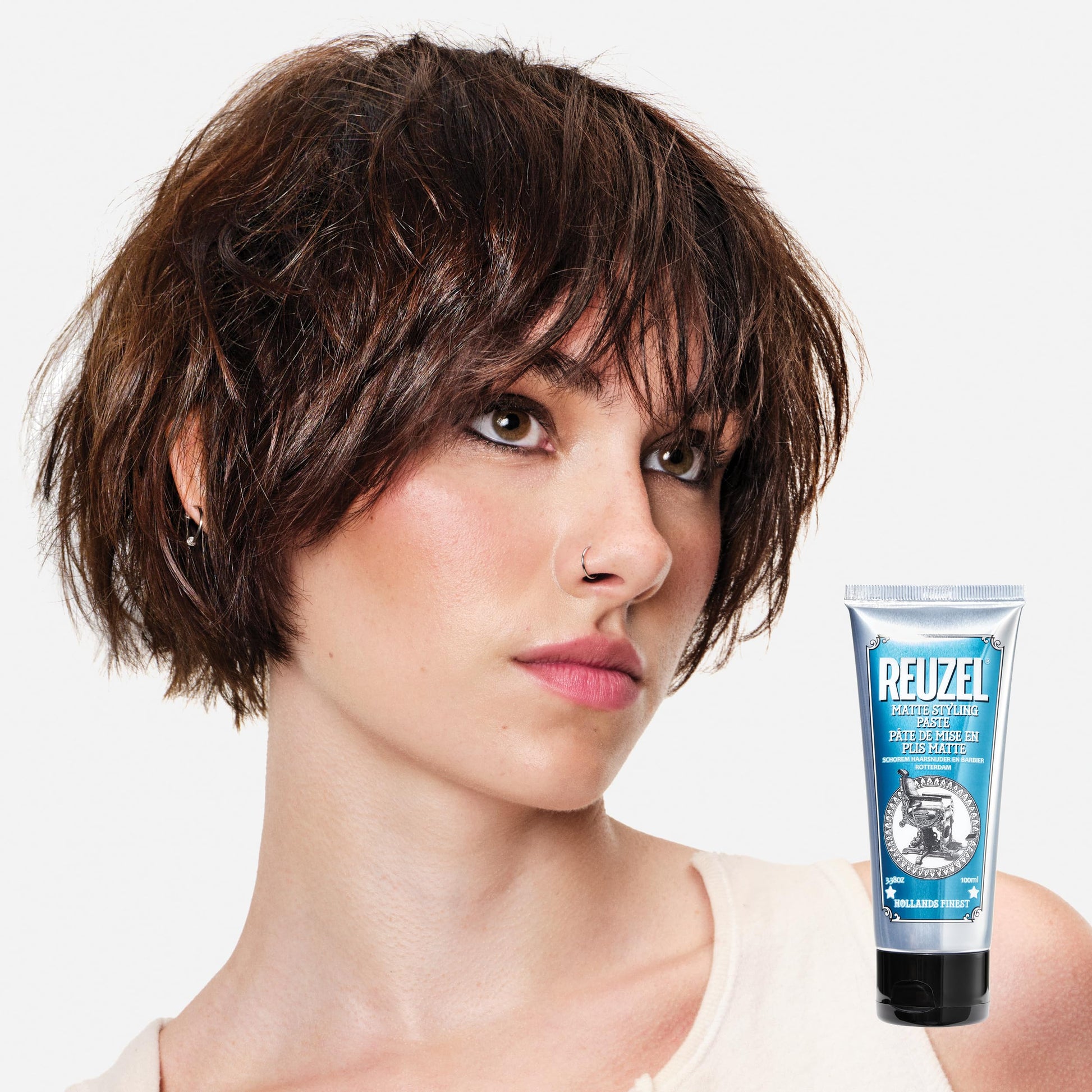 White Smoke REUZEL Grooming Cream, Pilable Natural Light Hold, Adds Texture and Definition, Moisturizing, Weightless, Easy To Wash Out, Water Based Formula, Sugary Rum Scent, 3.38 oz