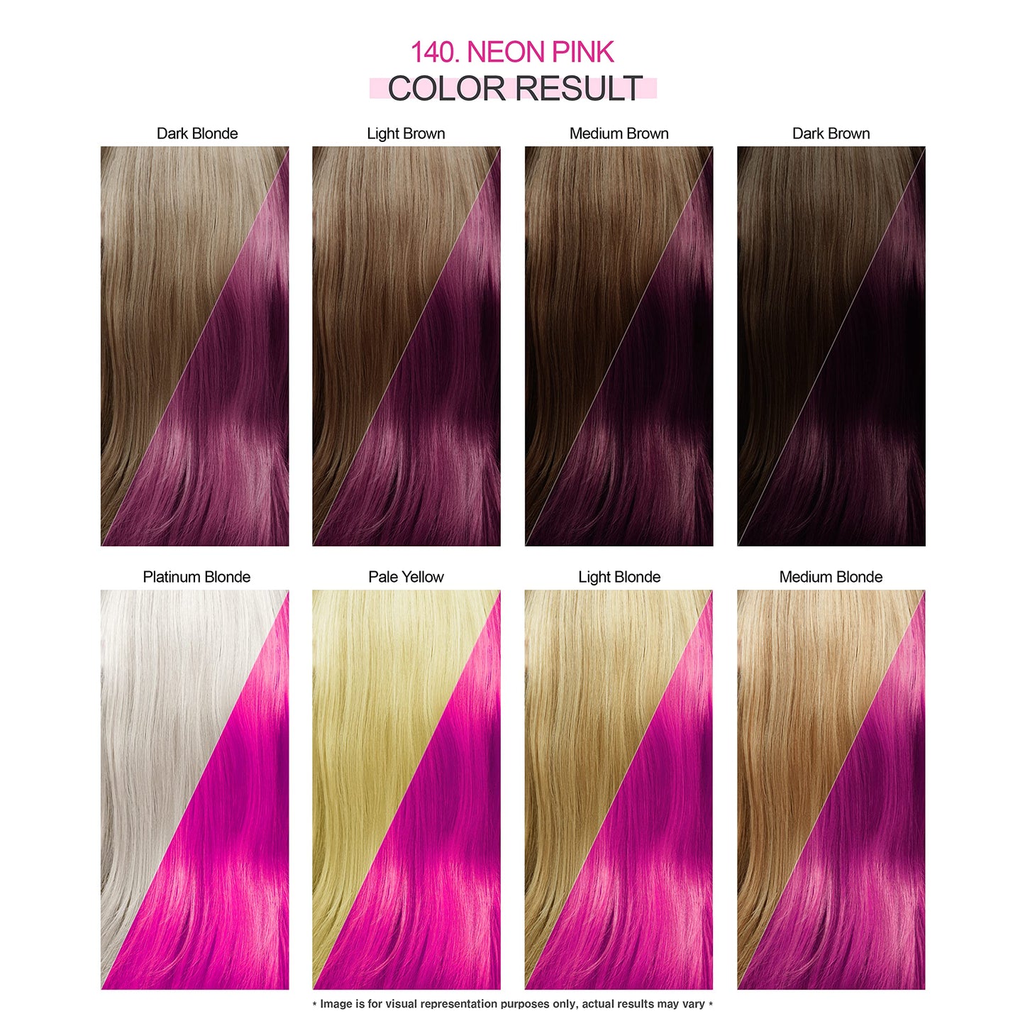 White Smoke Adore Semi Permanent Hair Color - Vegan and Cruelty-Free Hair Dye - 4 Fl Oz - 140 Neon Pink (Pack of 1)