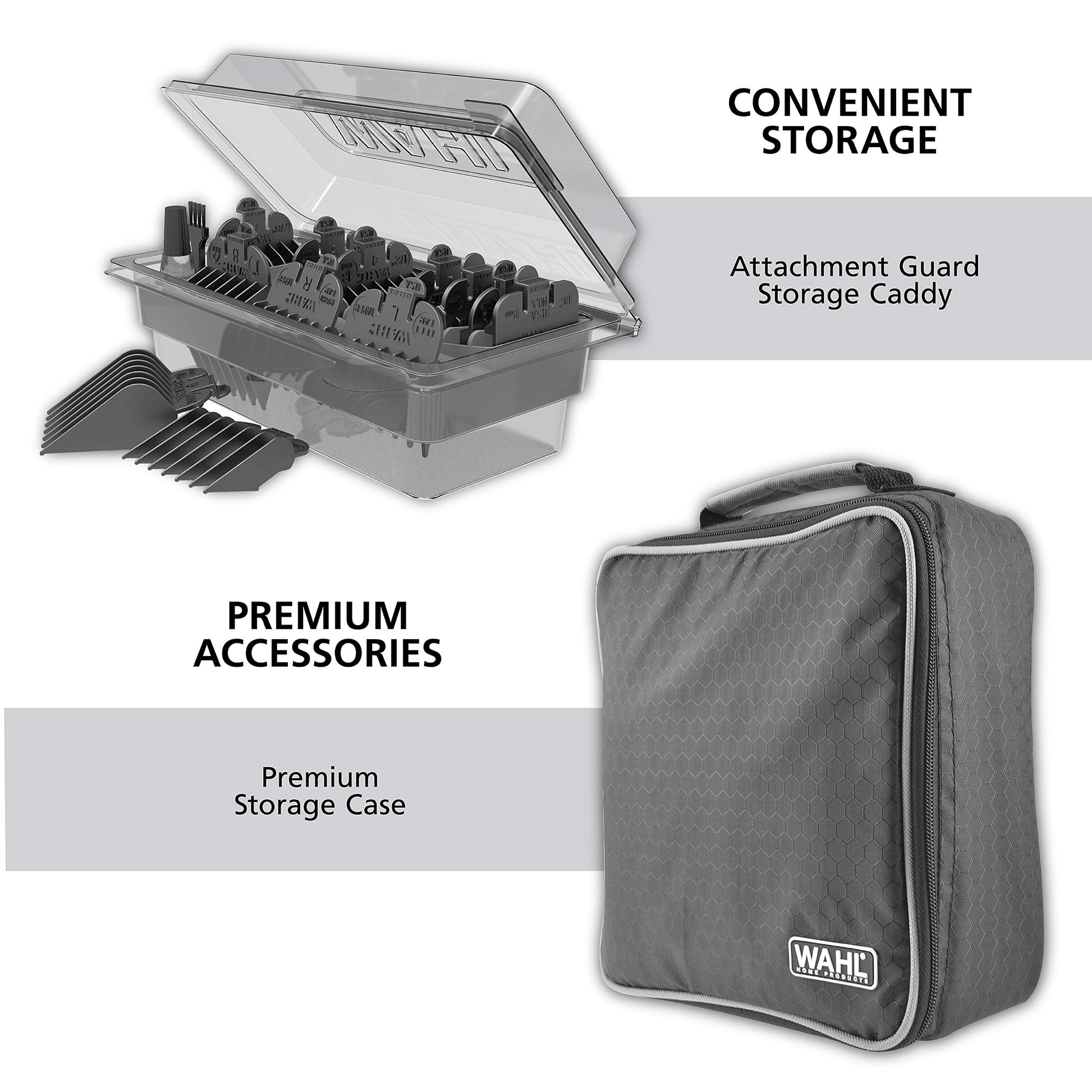 White Smoke WAHL Lithium Pro Cordless Haircut & Touch Up Kit With Case, 23 Pieces
