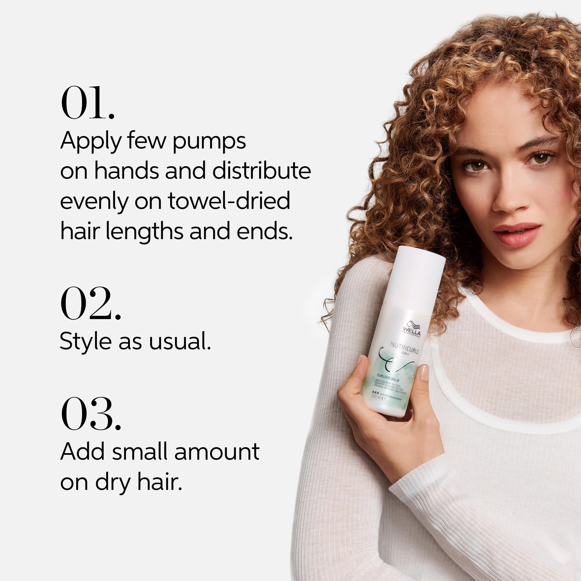 White Smoke Wella Professionals Nutricurls Curlixir Balm | Defining Leave-in Cream for Curls | Intense Nourishment | Soft Hold & 24H Curl Definition | 5.07 Fl Oz