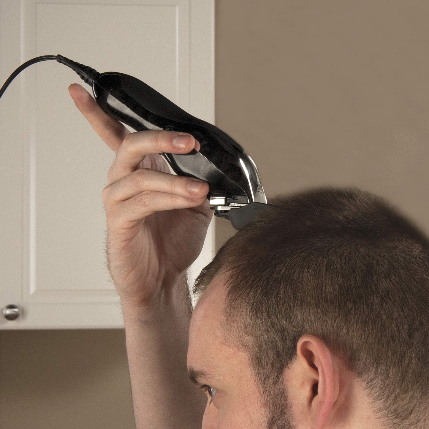 Dim Gray Wahl Clipper USA Deluxe Corded Chrome Pro, Complete Hair and Trimming Kit, Includes Corded Clipper, Cordless Battery Trimmer, and Styling Shears, for a Cut Every Time - Model 3029682
