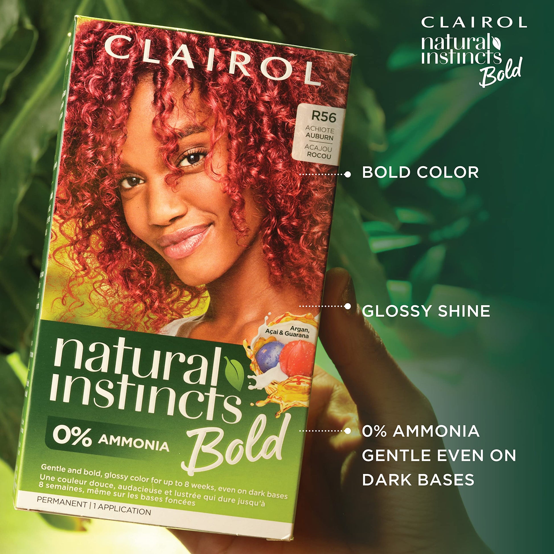 Dark Slate Gray Clairol Natural Instincts Bold Permanent Hair Dye, F66 Dragon Fuchsia Hair Color, Pack of 1