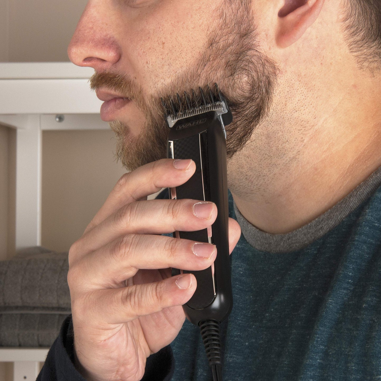 Dark Slate Gray Wahl PowerPro Corded Detailer Trimmer Kit for Mens Grooming – for Beard, Mustache, Stubble, Ear, Nose, & Body Grooming – Model 9686