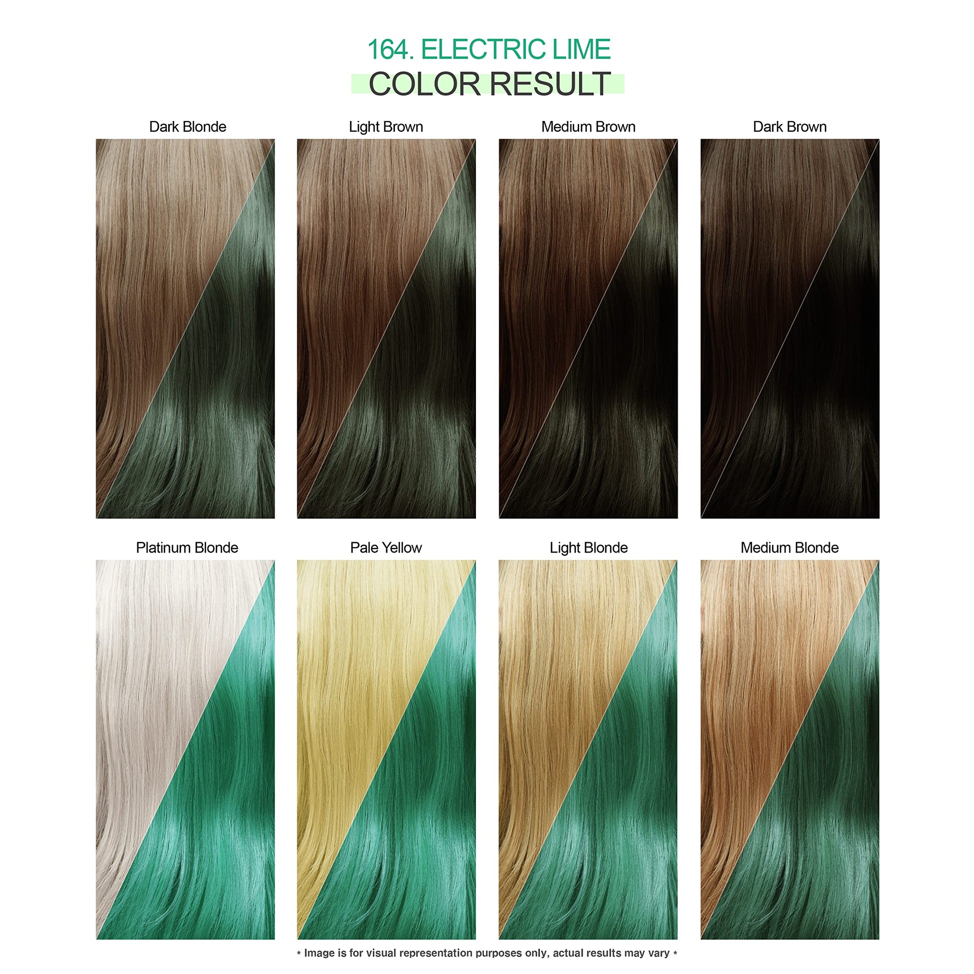 White Smoke Adore Semi Permanent Hair Color - Vegan and Cruelty-Free Hair Dye - 4 Fl Oz - 164 Electric Lime (Pack of 3)
